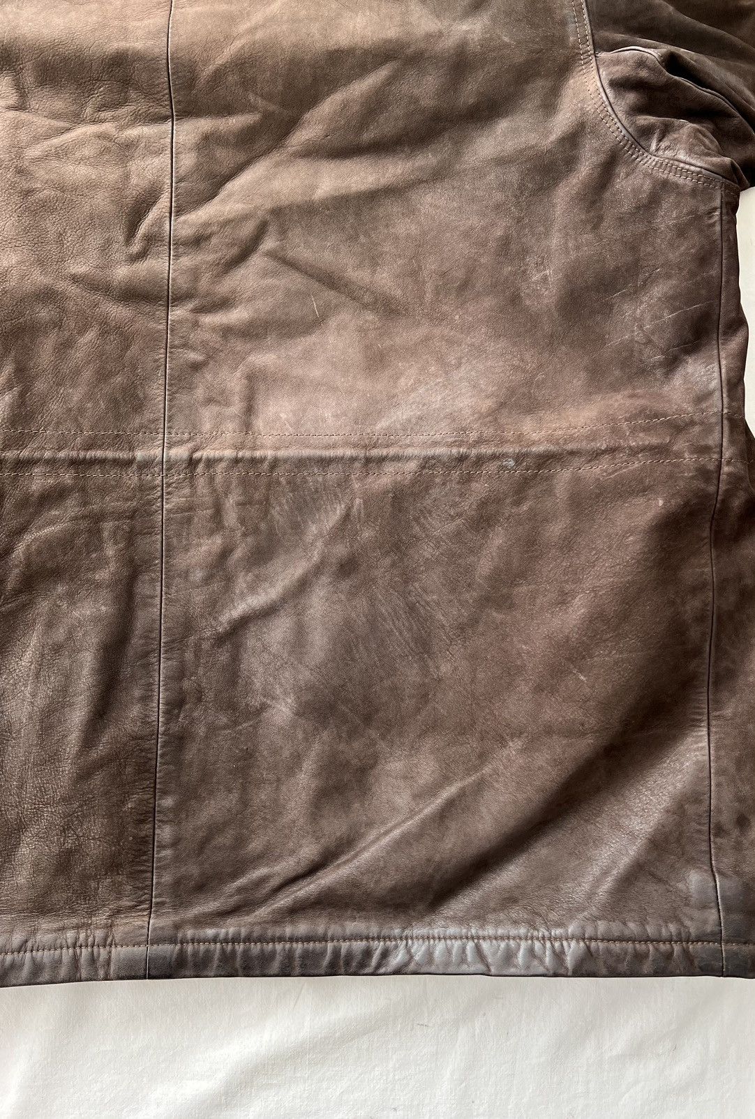 Chevignon Vintage 90s Chevignon Faded Heavy Leather Jacket Size US L / EU 52-54 / 3 - 17 Thumbnail