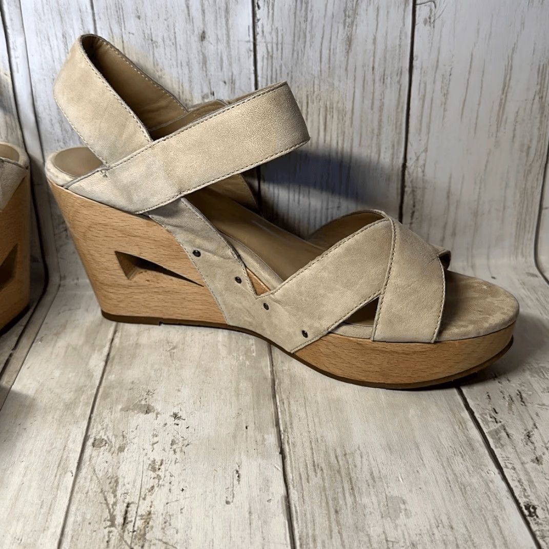 Eileen Fisher Eileen Fisher Sandal Wedge Women's Leather Tan Studded Platform 10 Size US 10 / IT 40 - 3 Thumbnail