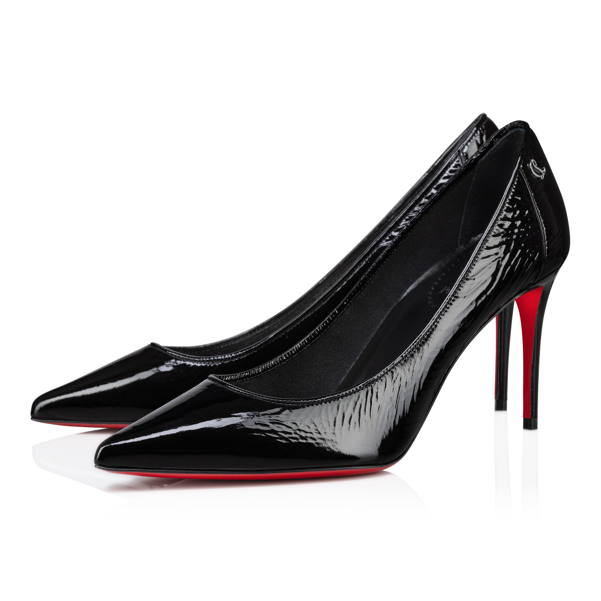 Christian Louboutin Sporty Kate 85 Black Patent Vog Classic Pointed Heel Pump 39 Size US 9 / IT 39 - 1 Thumbnail