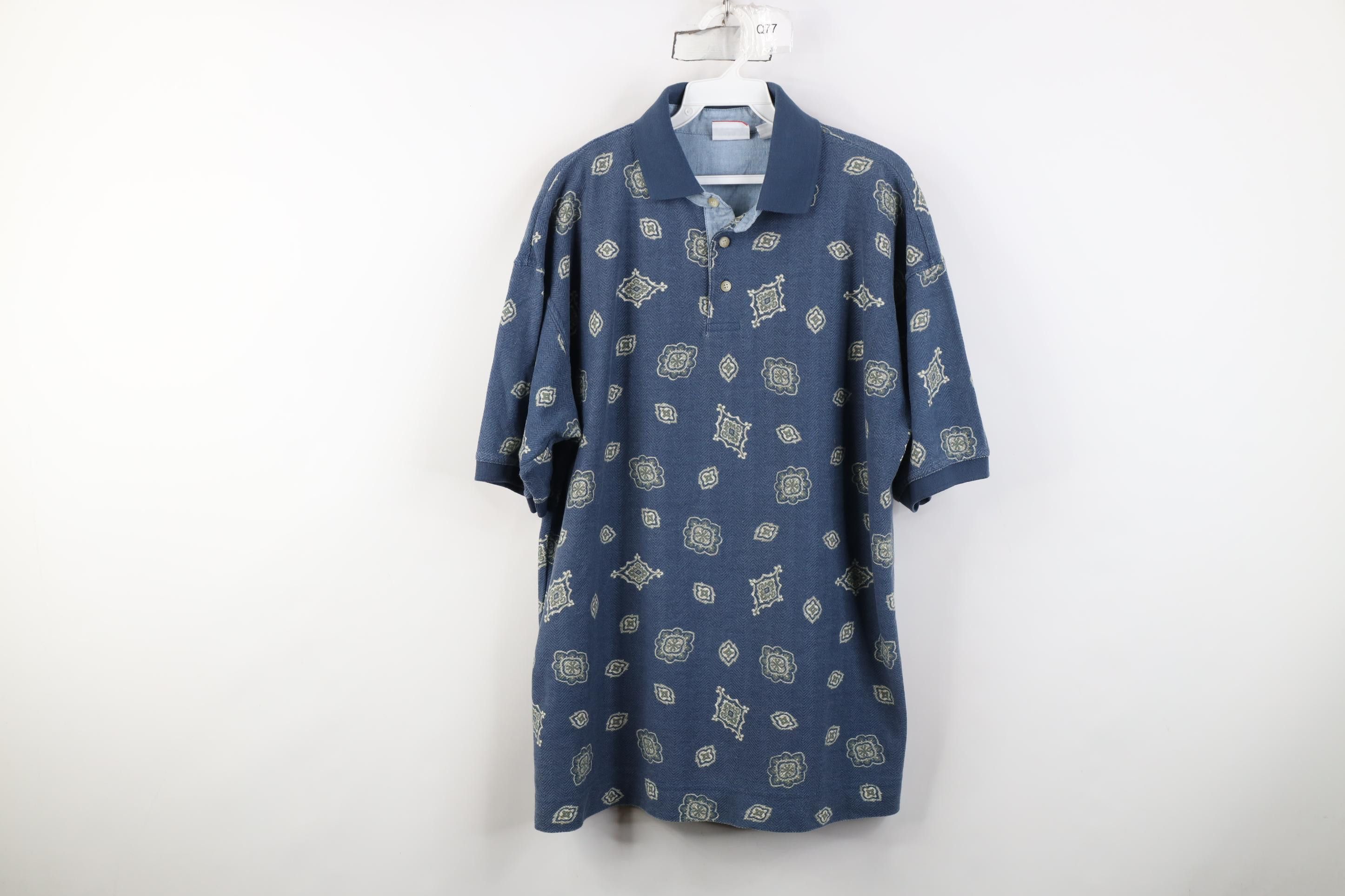 Vintage Vintage 90s Streetwear Baggy Fit Knit Golf Polo Shirt Size US M / EU 48-50 / 2 - 1 Thumbnail