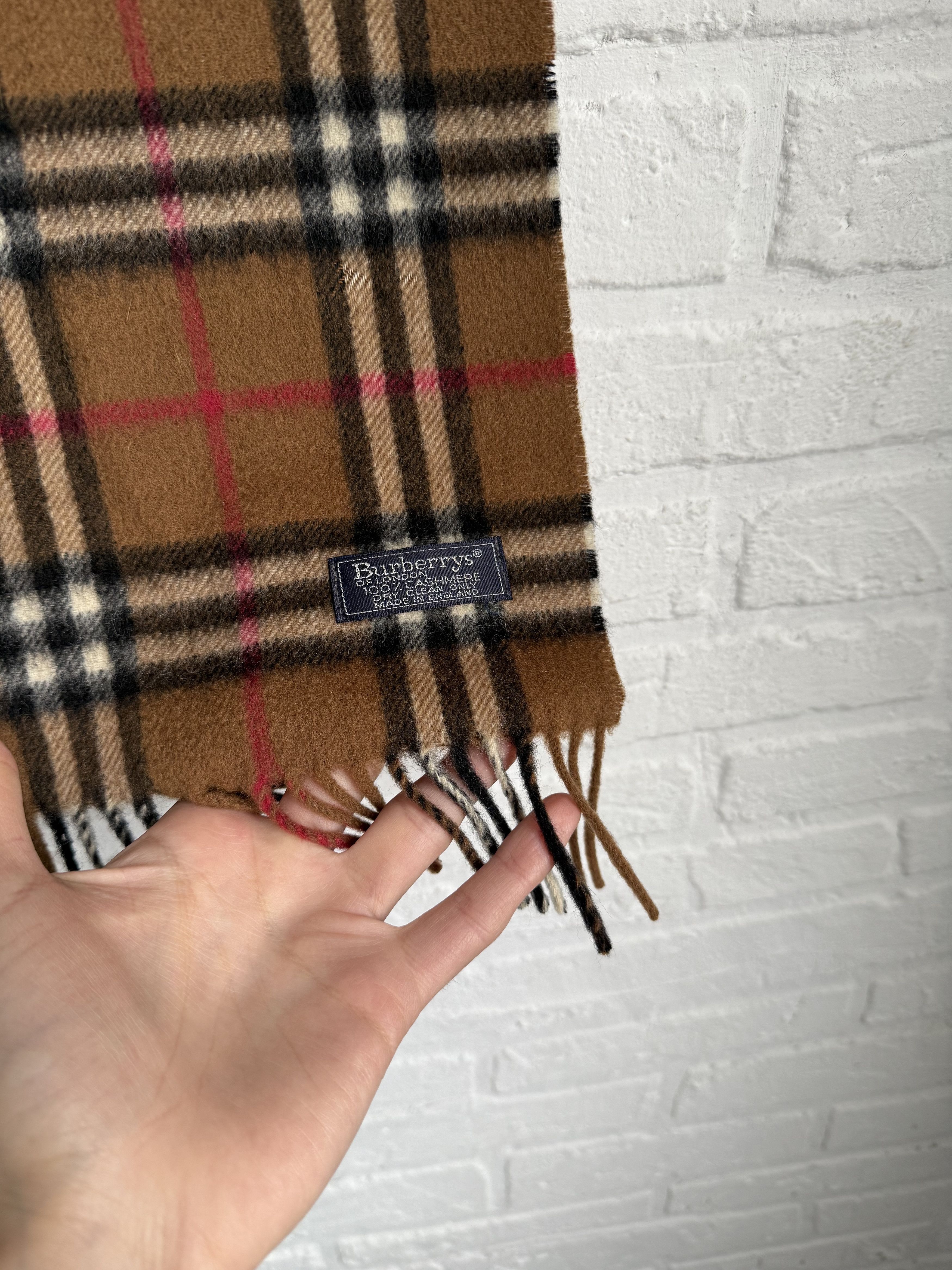 Burberry Vintage 90s Burberry cashmere scarf Size ONE SIZE - 2 Thumbnail