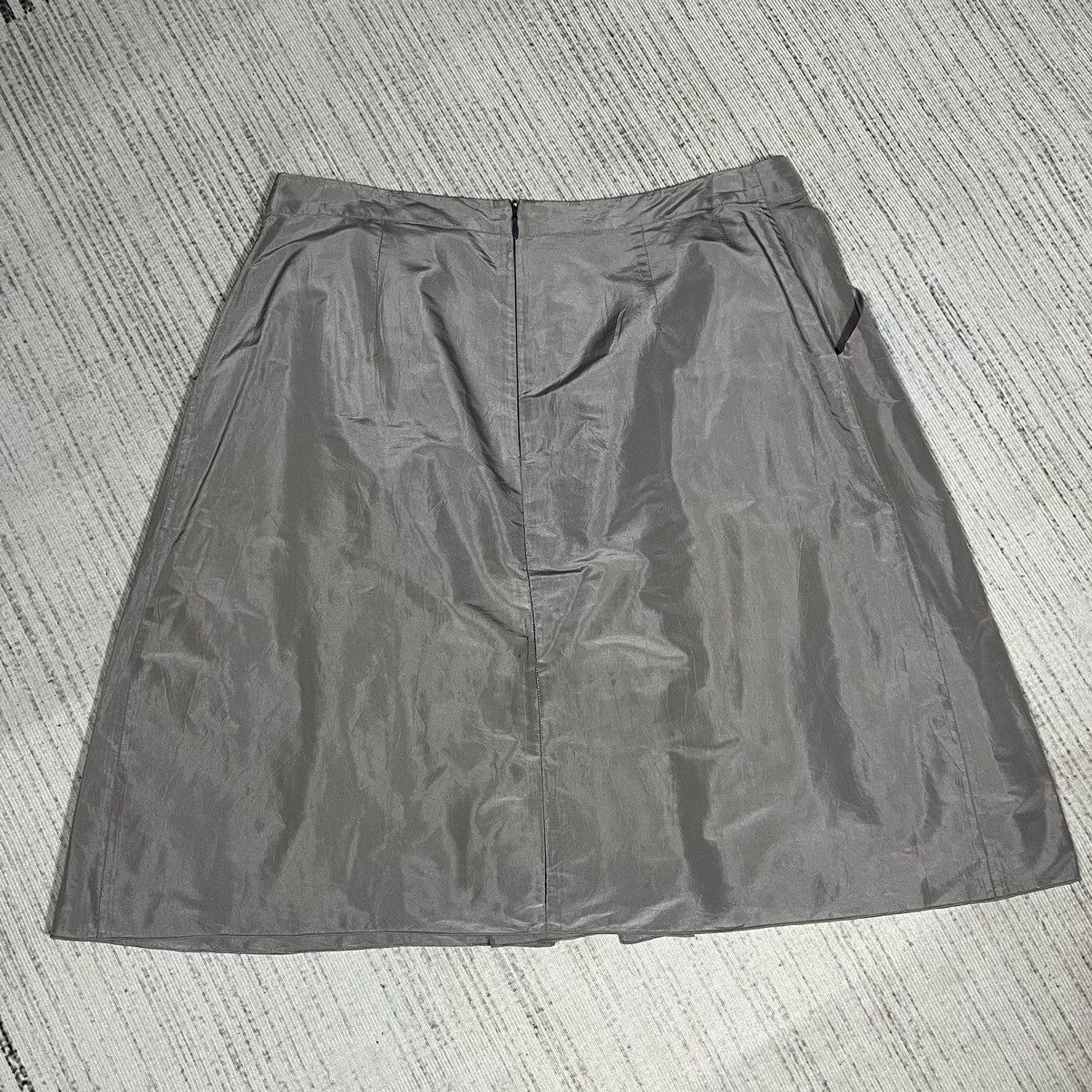 Jil Sander a37 Jil Sander Navy Silk Skirt Size 33" - 7 Thumbnail