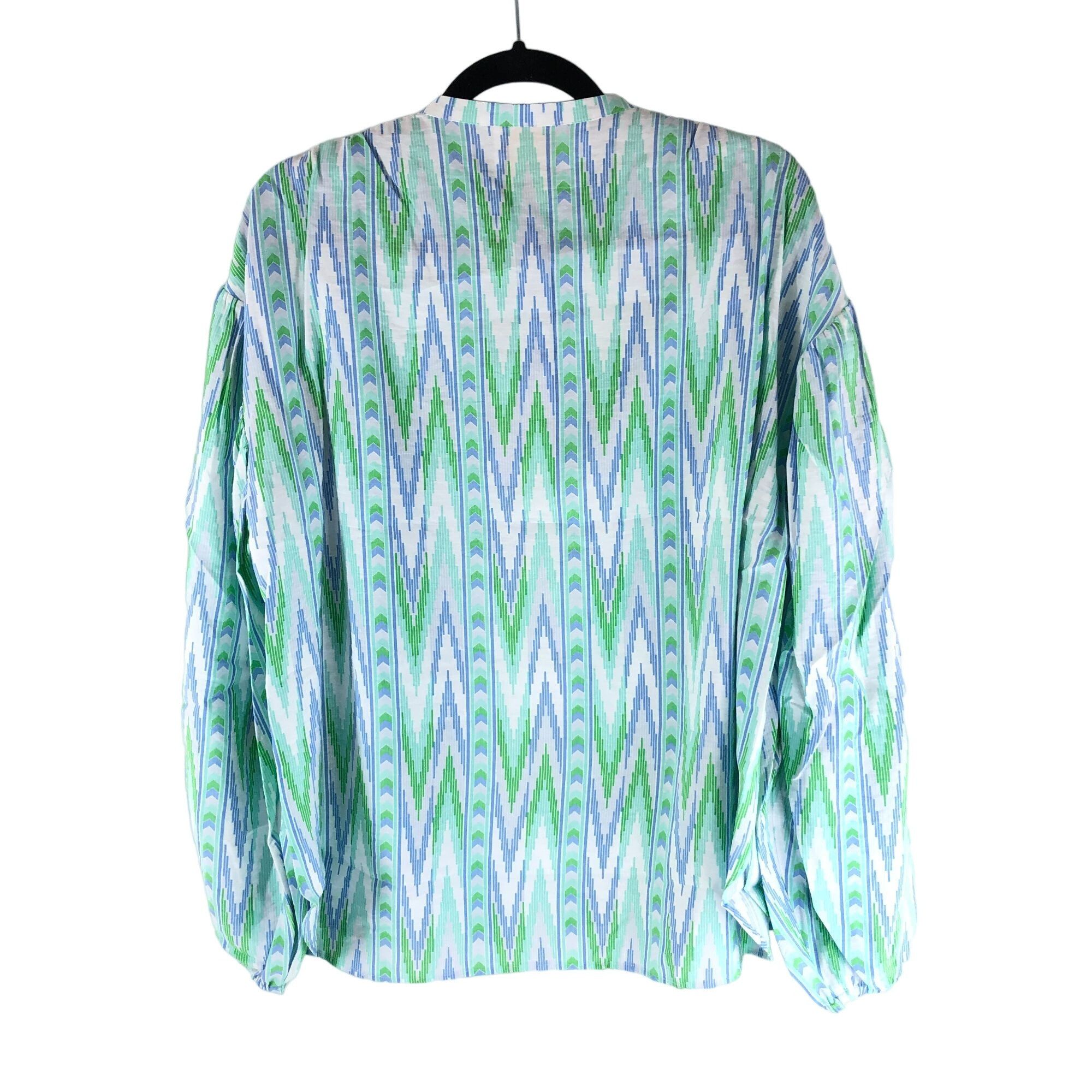 Other Emily McCarthy Womens Lolli Top Long Sleeve Geometric Zig Za Size S / US 4 / IT 40 - 2 Thumbnail