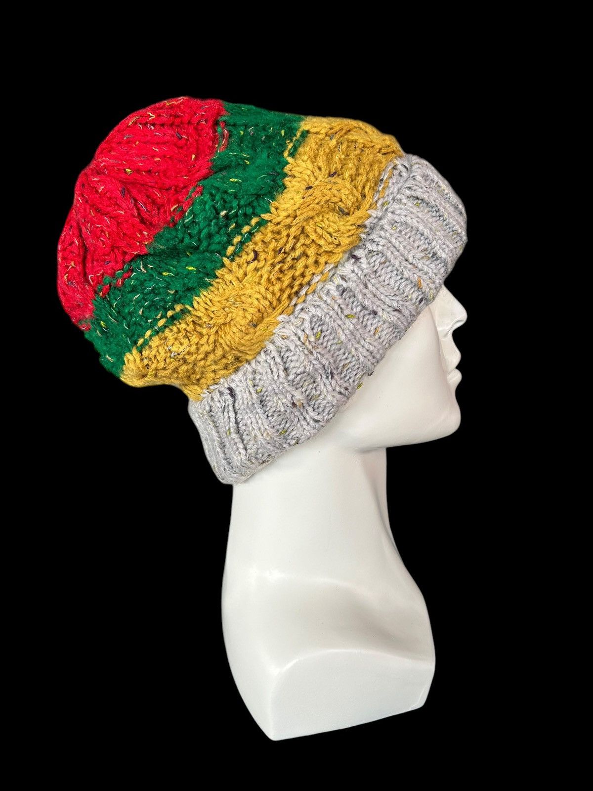 Japanese Brand × Kapital × Vintage Crochet Knitted Japanese Style Beanie Hats Rare 🎌☠️ Size ONE SIZE - 2 Thumbnail