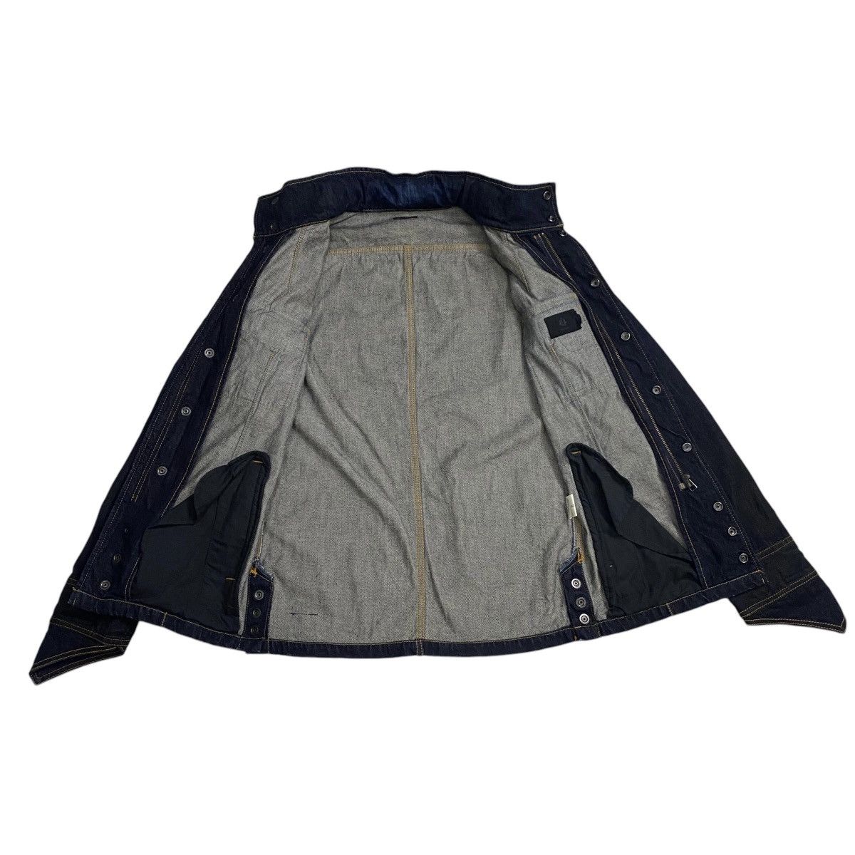 Japanese Brand Denim Bush Jacket Indigo Blue Size US S / EU 44-46 / 1 - 8 Thumbnail