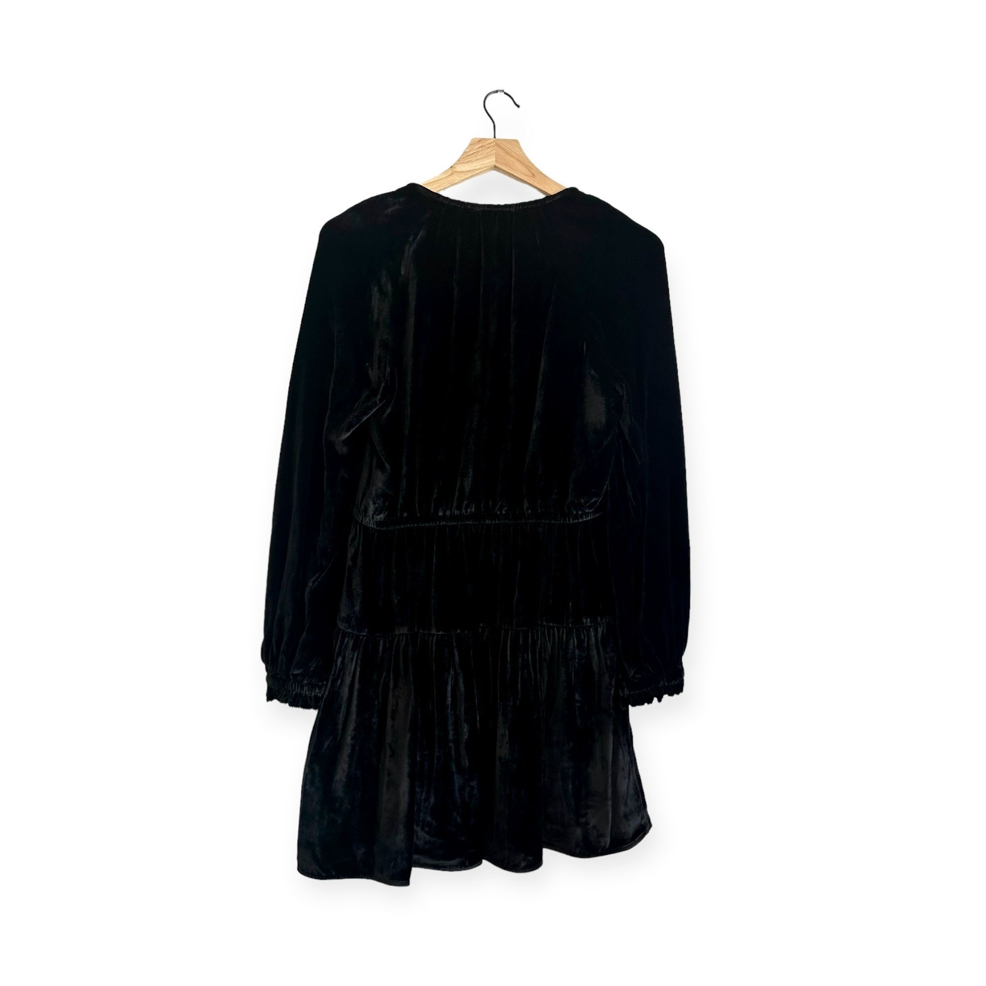 Ulla Johnson ULLA JOHNSON Audrey Tiered Puff-sleeve Velvet Mini Dress In Size M / US 6-8 / IT 42-44 - 5 Thumbnail