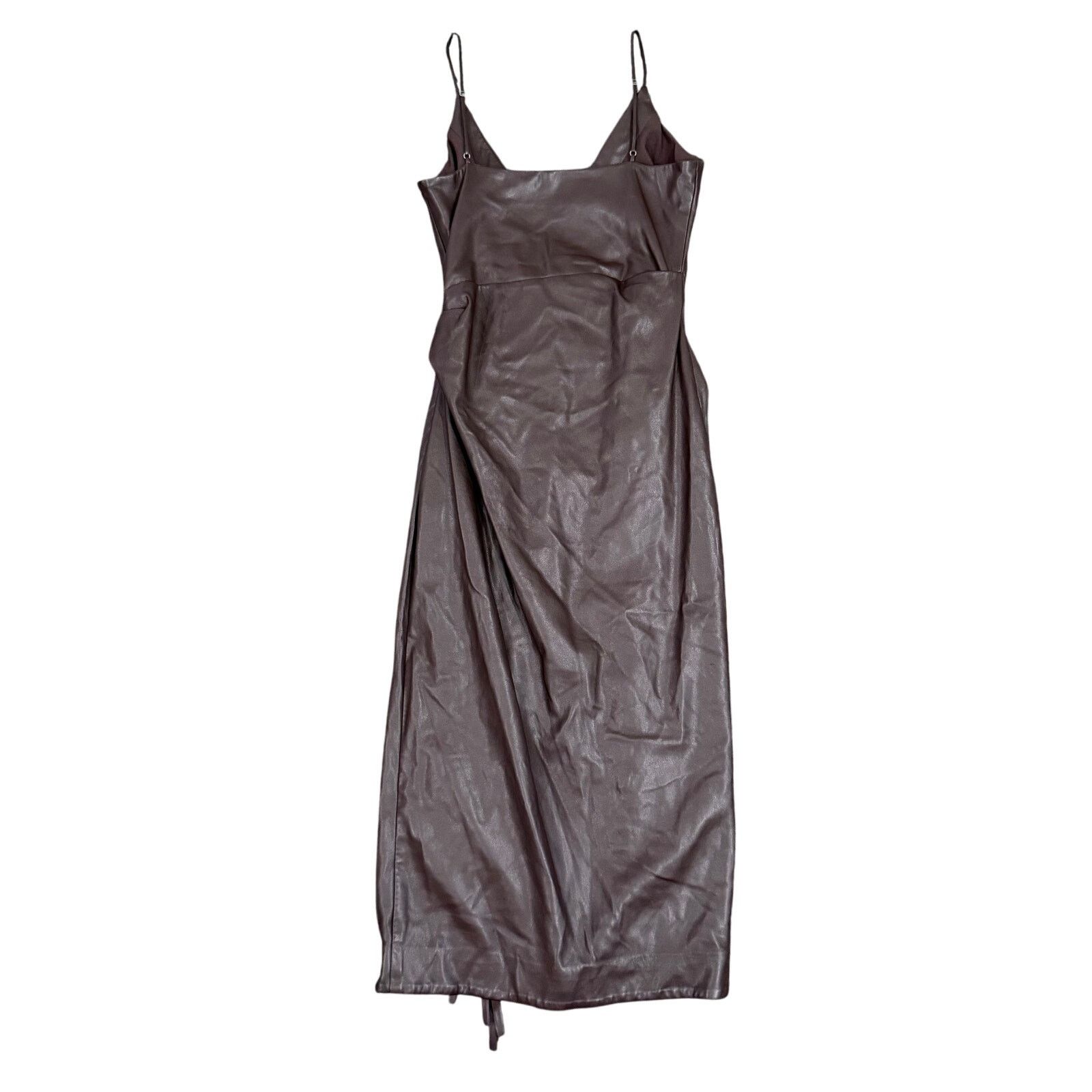 Jonathan Simkhai SIMKHAI Carkee Leather Fringe Dress in Brown, Size US 8 Size M / US 6-8 / IT 42-44 - 8 Thumbnail