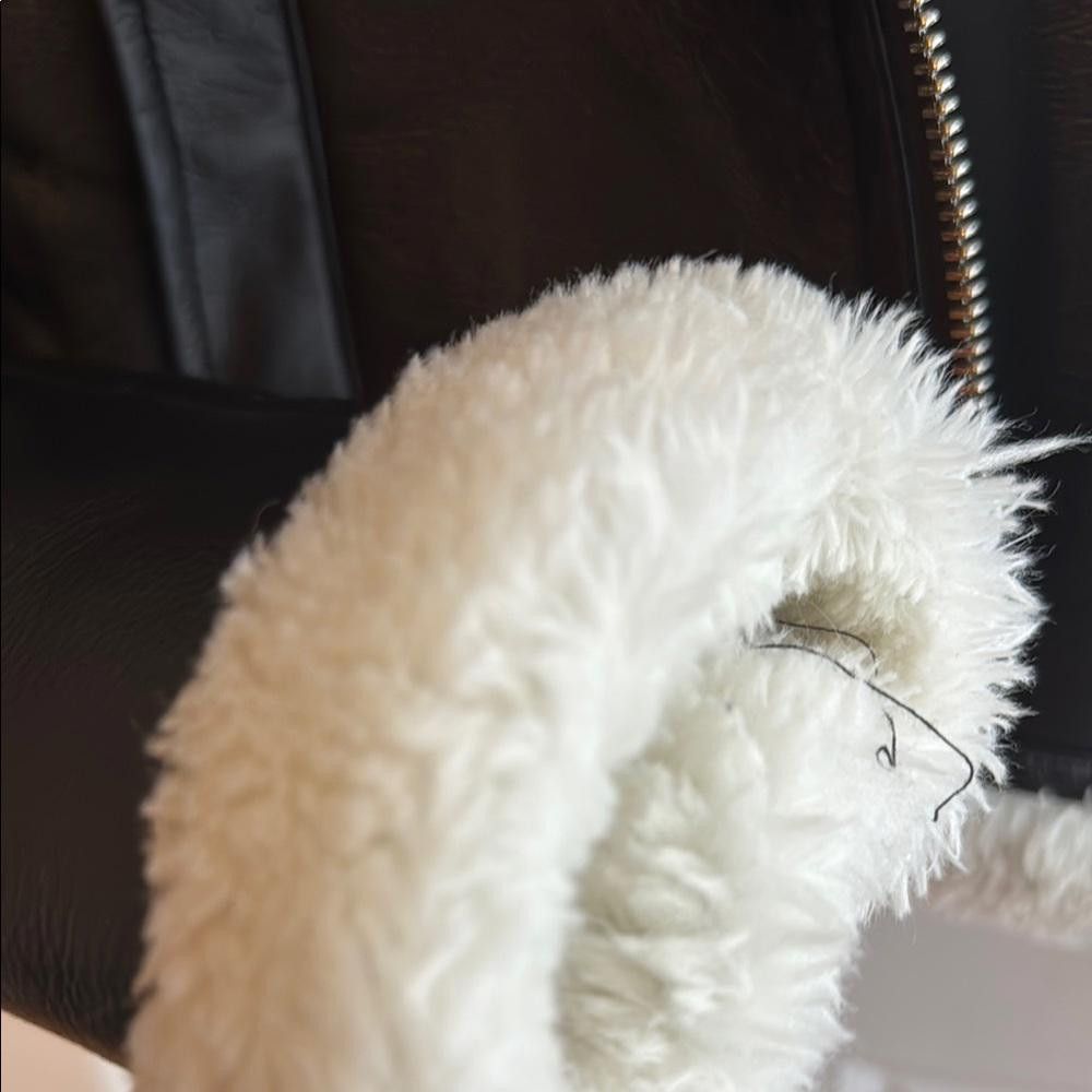 Designer Jason Wu Black Jacket with Cream Shearling used Size XS / US 0-2 / IT 36-38 - 7 Thumbnail