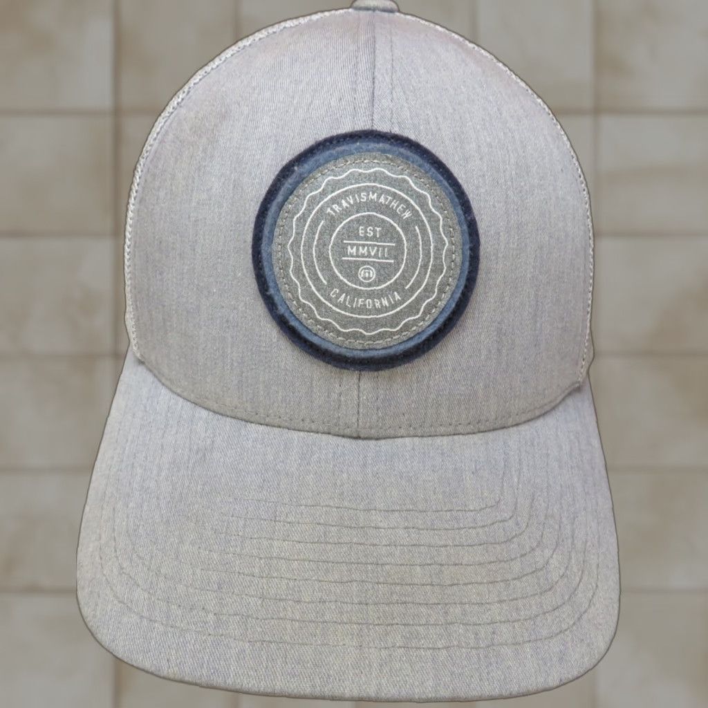 TravisMathew VINTAGE HaT Cap Travis Mathews Gray Black Blue California Birdie par Course Golf hat cap VTG Size ONE SIZE - 1 Thumbnail