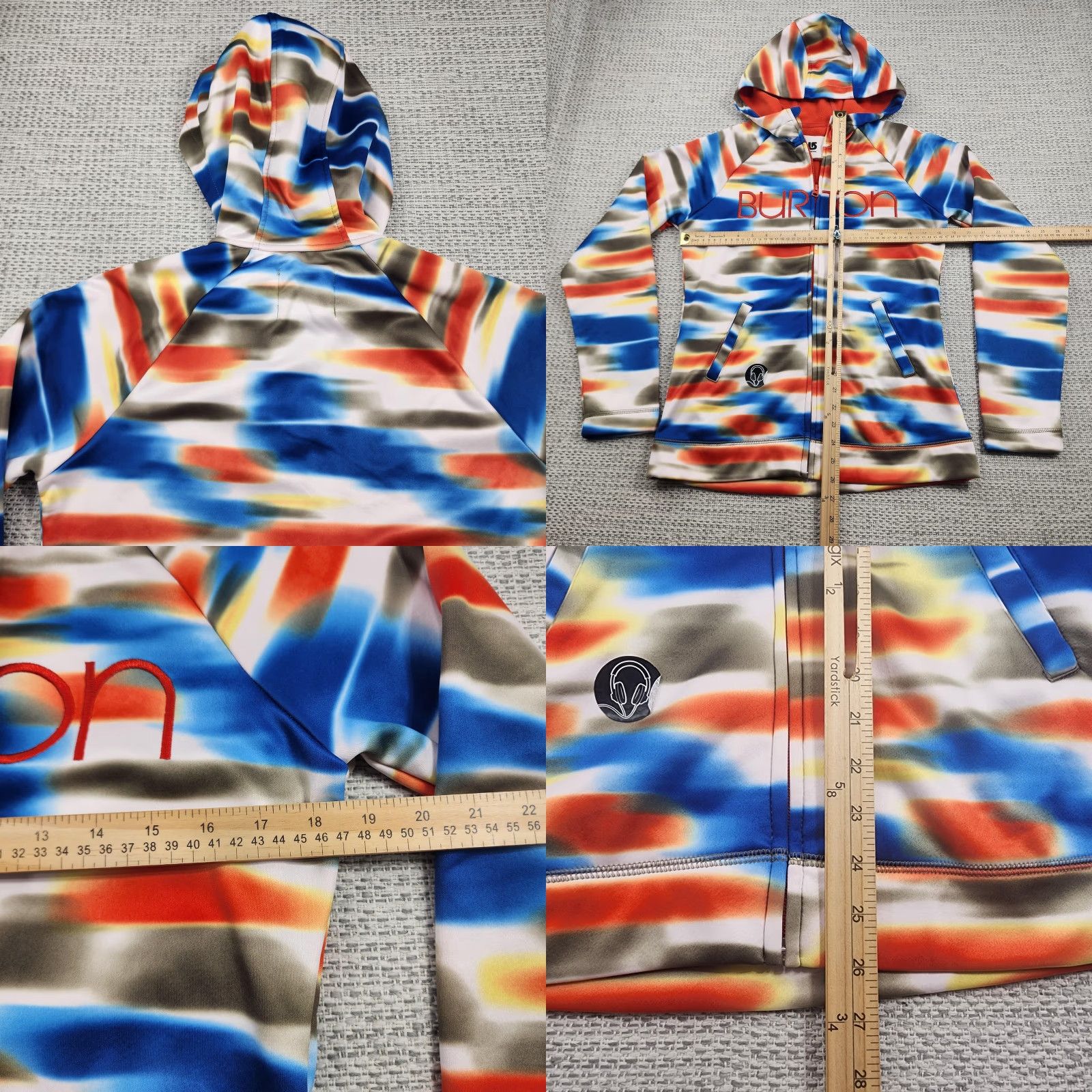Burton Burton Hoodie Womens Large Multicolor Full Zip WB Peak Fleece Lined Snowboard Size L / US 10 / IT 46 - 8 Thumbnail