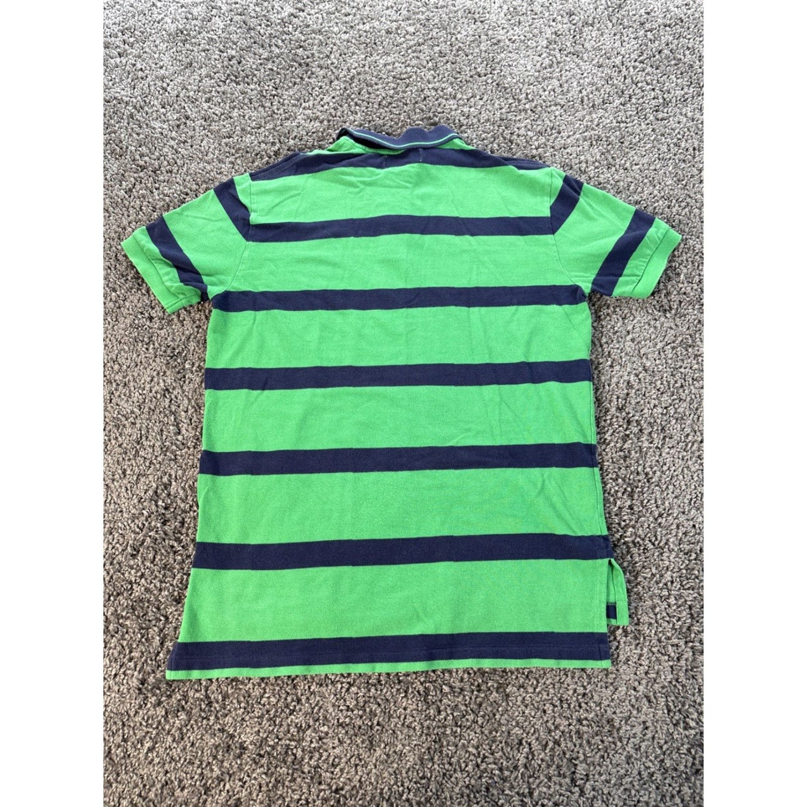 Polo Ralph Lauren VINTAGE Polo Ralph Lauren Polo Shirt Men Sz L Blue Green Striped Short Sleeve Size US L / EU 52-54 / 3 - 5 Thumbnail