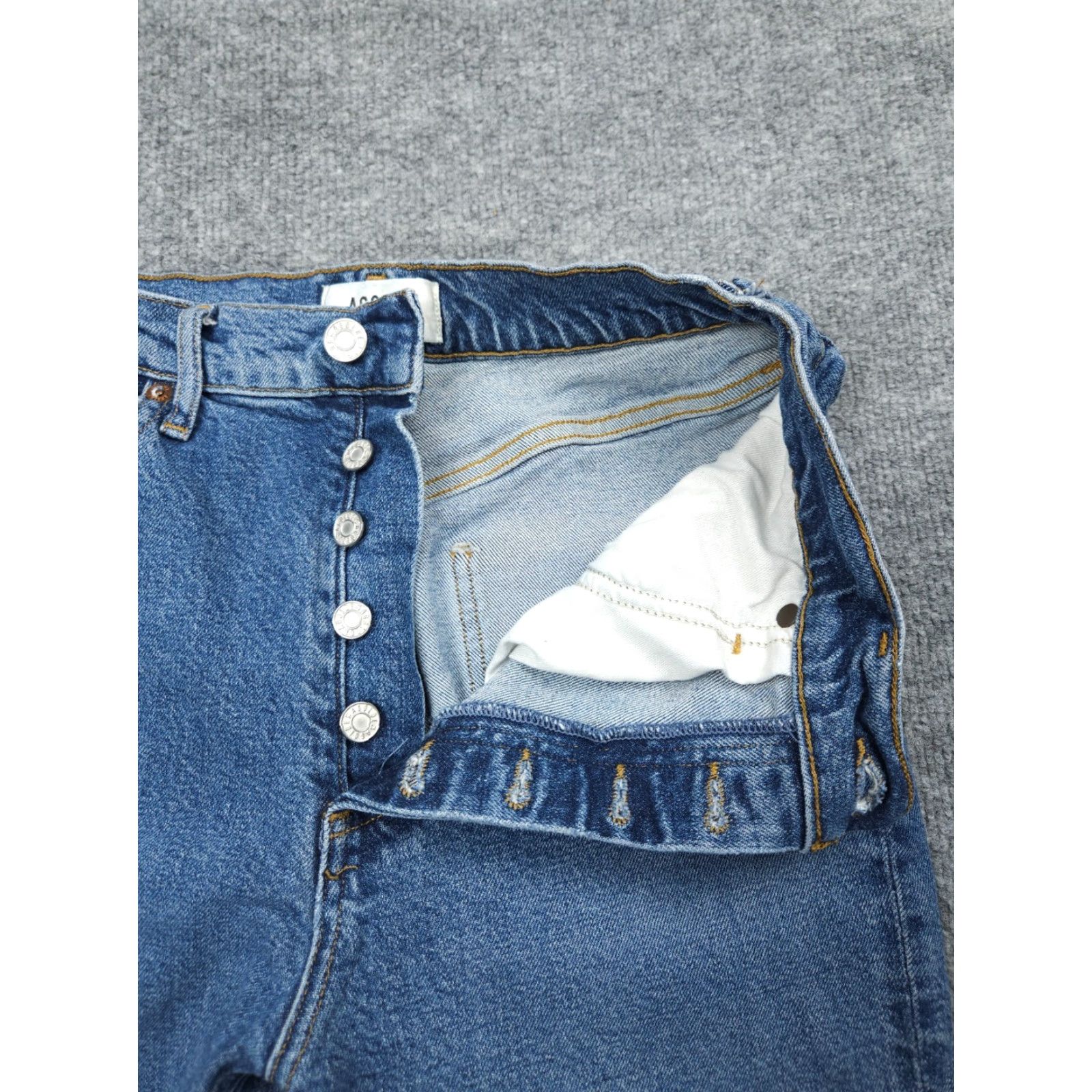 Agolde AGOLDE Jeans Women's Riley Mid Rise Straight Leg CROP 27 (FITS 25 x 25) Blue Size 27" / US 4 / IT 40 - 6 Thumbnail