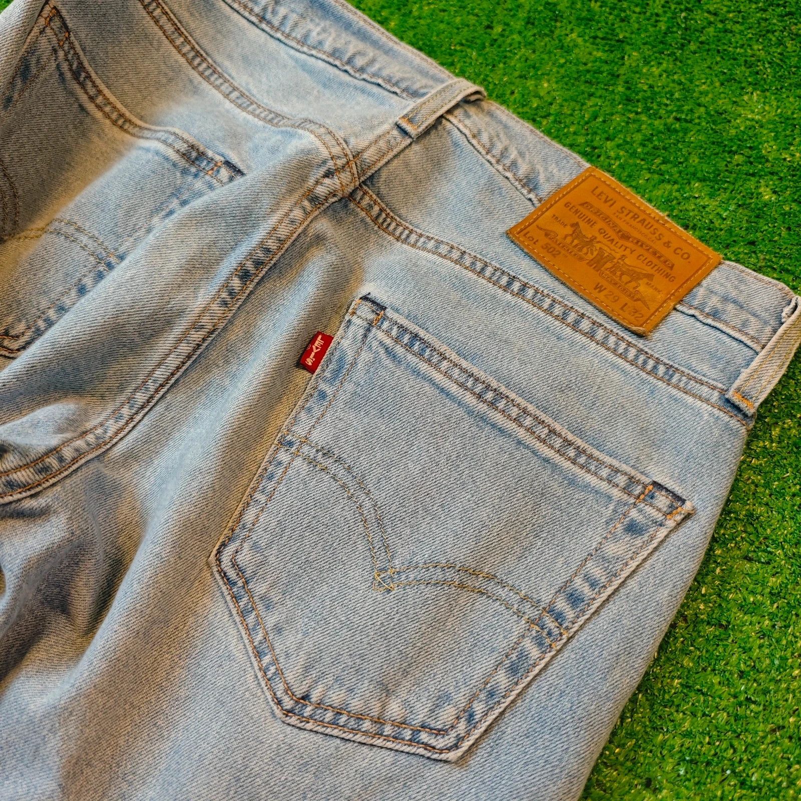 Levi's Levi's 502 Jeans Mens 29x32 Blue straight drip y2k Size US 29 - 3 Thumbnail
