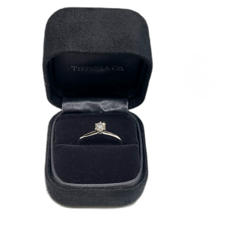 Tiffany PT950 Platinum Diamond Ring Size 57