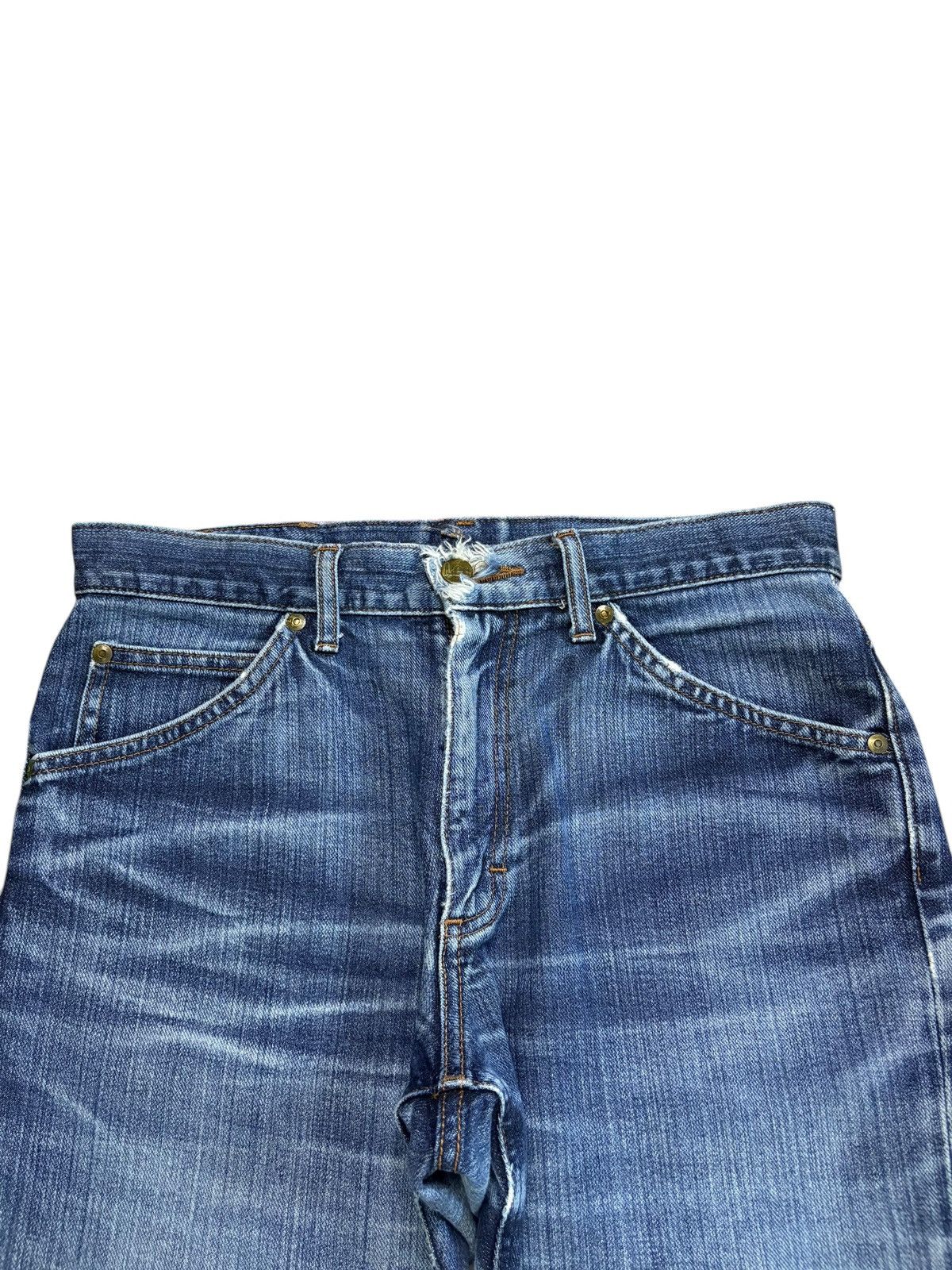 Lee Vintage Lee Blue Wash Distressed Bootcut Flare Jeans Size US 31 - 4 Thumbnail