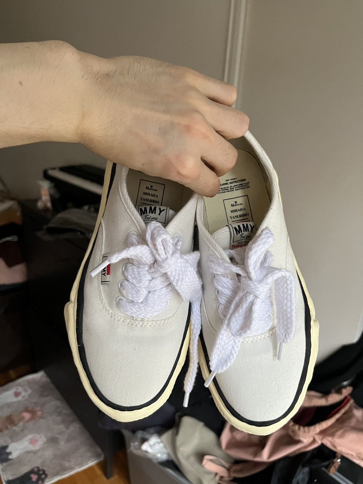 Maison MIHARA YASUHIRO × Vintage Maison Mihara Yasuhiro low White baker vintage sole canvas Size US 9 / IT 39 - 7 Thumbnail
