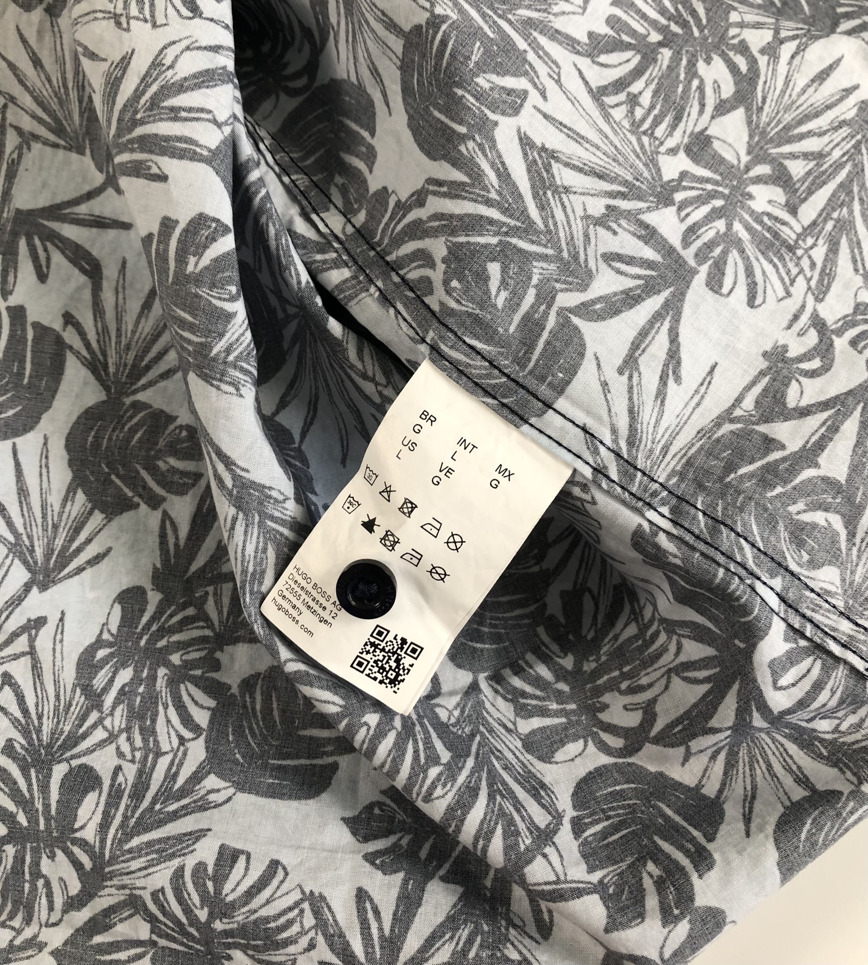 Hugo Hugo Boss Ebor Floral Hawaiian Print Casual Shirt Size US L / EU 52-54 / 3 - 5 Thumbnail
