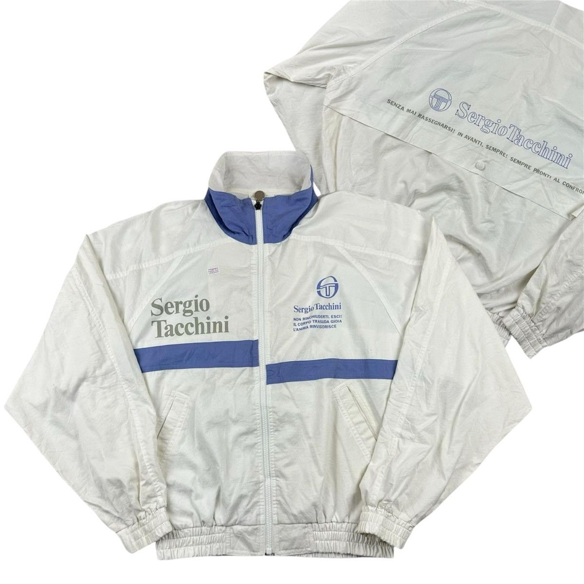 Sergio Tacchini × Vintage Vintage Sergio Tacchini Embroidered Logo Windbreaker Jacket Size US S / EU 44-46 / 1 - 1 Thumbnail
