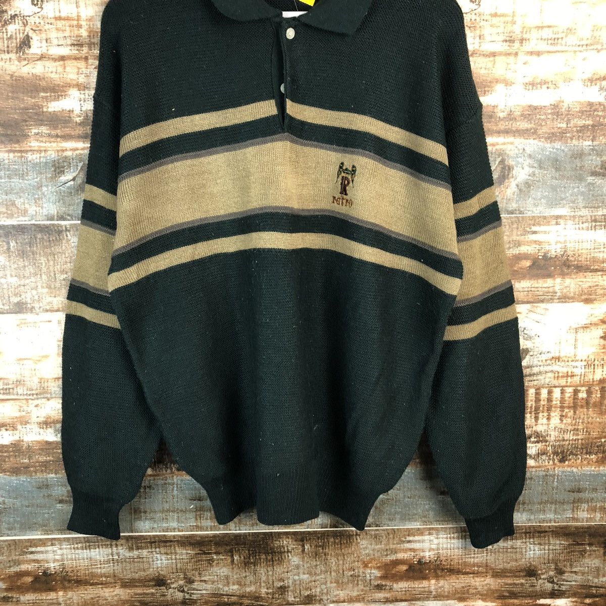 Homespun Knitwear Grosbee Green vintage sweatshirt Knitwear #A1967 Size US L / EU 52-54 / 3 - 3 Thumbnail