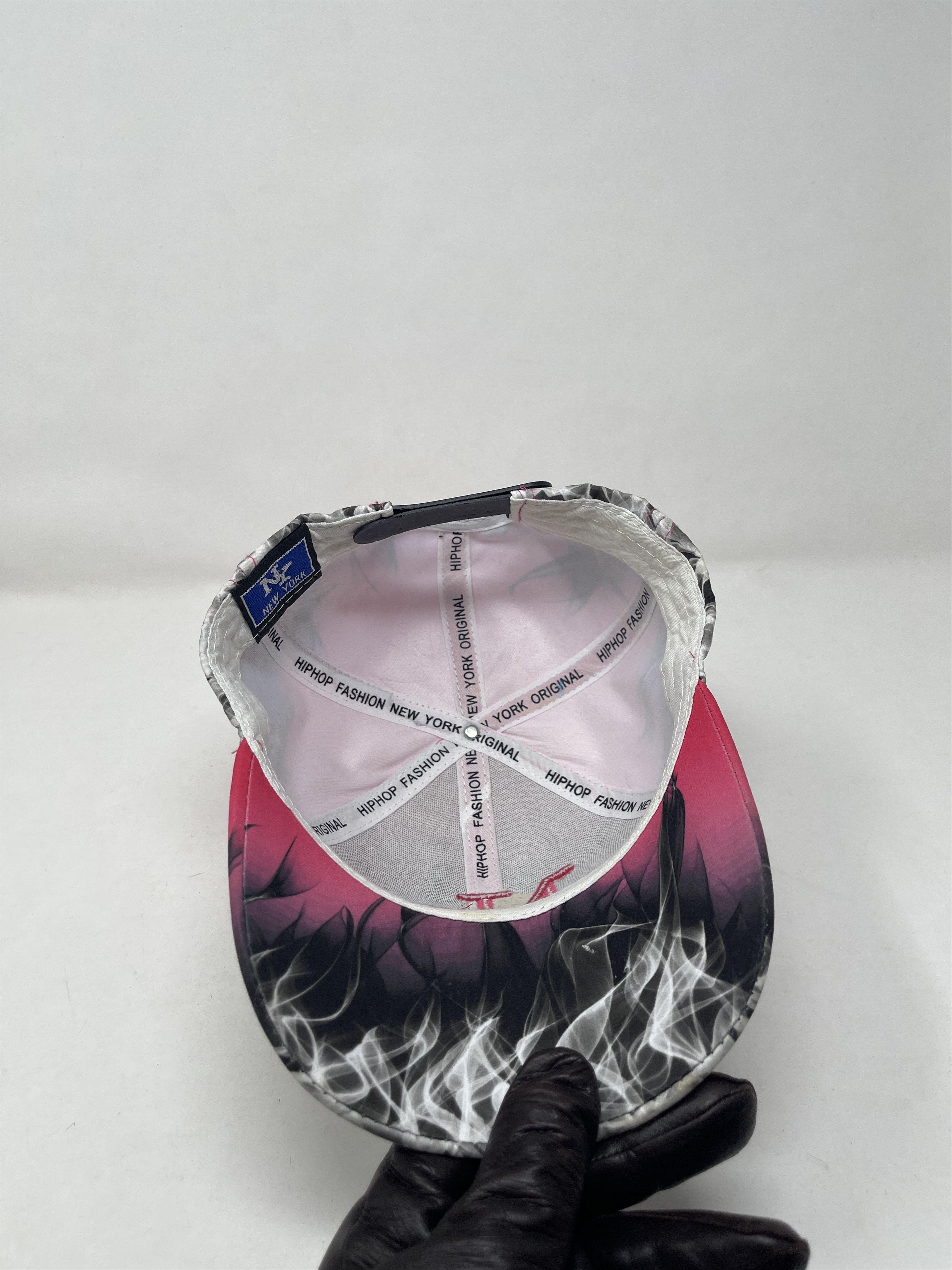 New York Yankees Hip Hop Honour Pink And Black Flames Hat Size ONE SIZE - 9 Thumbnail