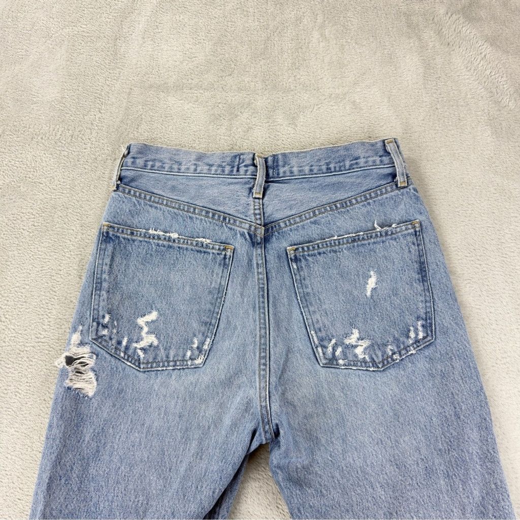 Agolde Agolde Women Sz 27 W x 28 L 90s Mid Rise Straight Distressed Size 27" / US 4 / IT 40 - 11 Thumbnail