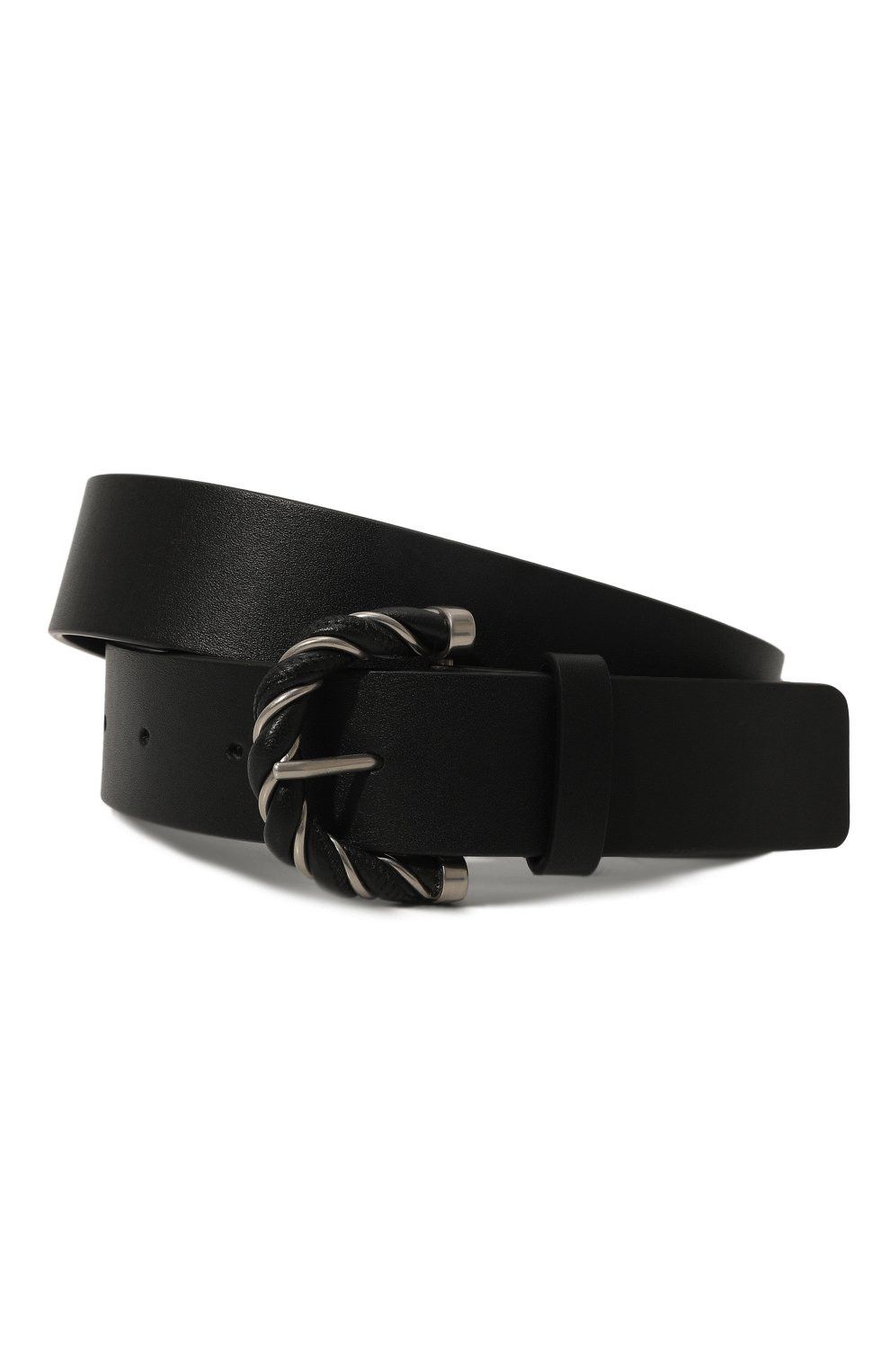 Bottega Veneta BOTTEGA VENETA Twist black leather belt 80 Size ONE SIZE - 1 Thumbnail