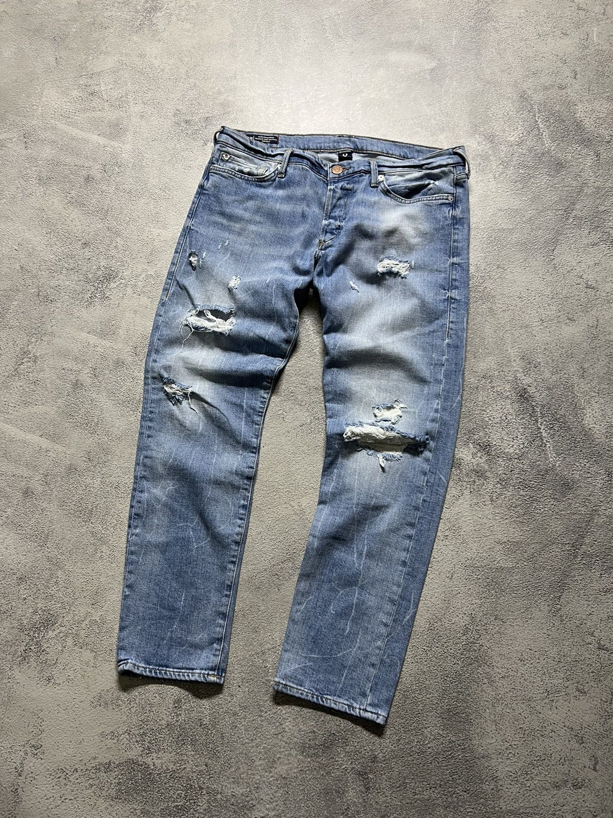 True Religion × Vintage Vintage Y2k True Religion 💙 Blue Denim Jeans 00’s Size 31" - 7 Thumbnail