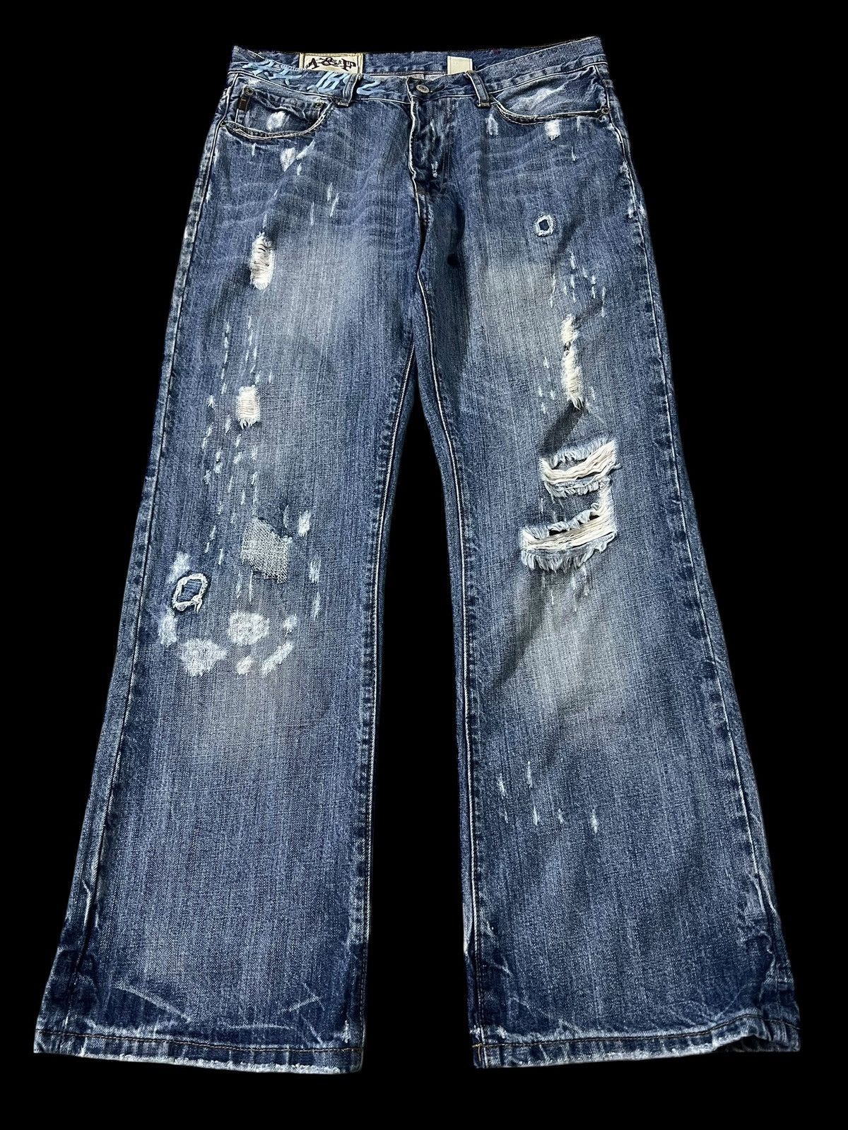 Abercrombie & Fitch 💥Flare💥Abercrombie & Fitch Distressed Faded Jean Size US 33 - 1 Thumbnail