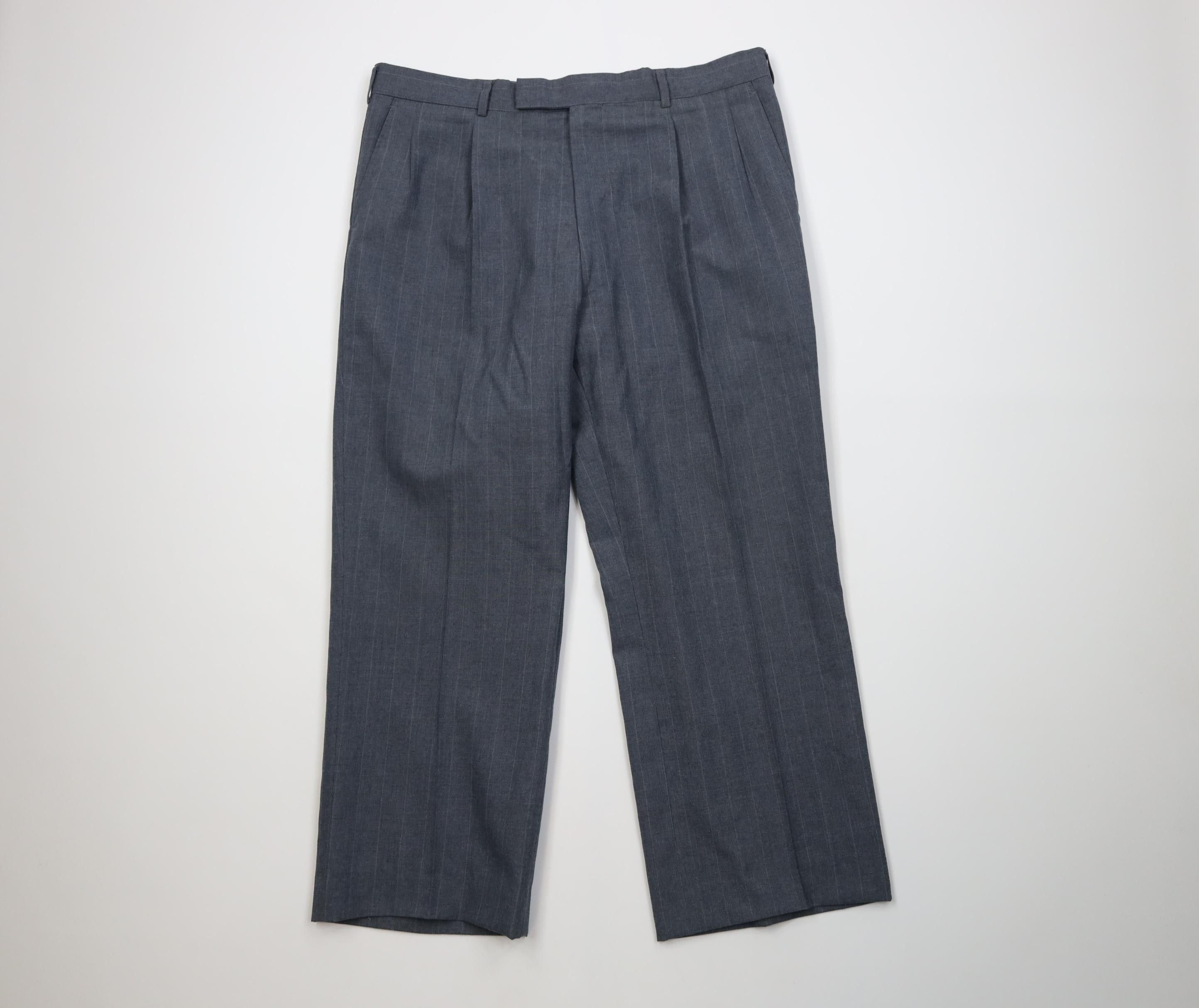 Vintage Vintage 70s Streetwear Knit Striped Wide Leg Chino Pants Size US 36 / EU 52 - 1 Thumbnail