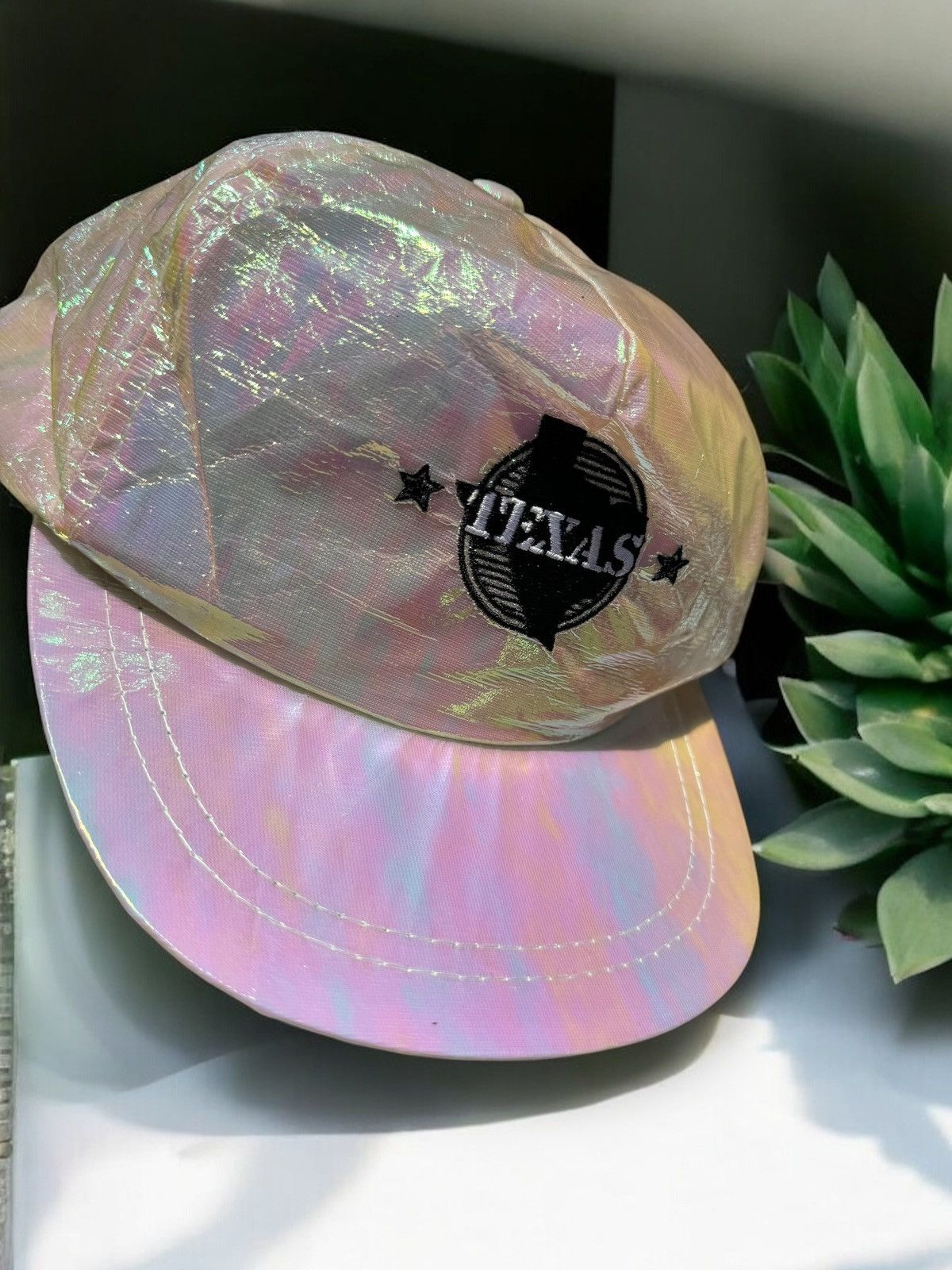 Vintage 90’s Cintage Texas Silver Iridescent Vintage Snapback Hat Size ONE SIZE - 5 Thumbnail