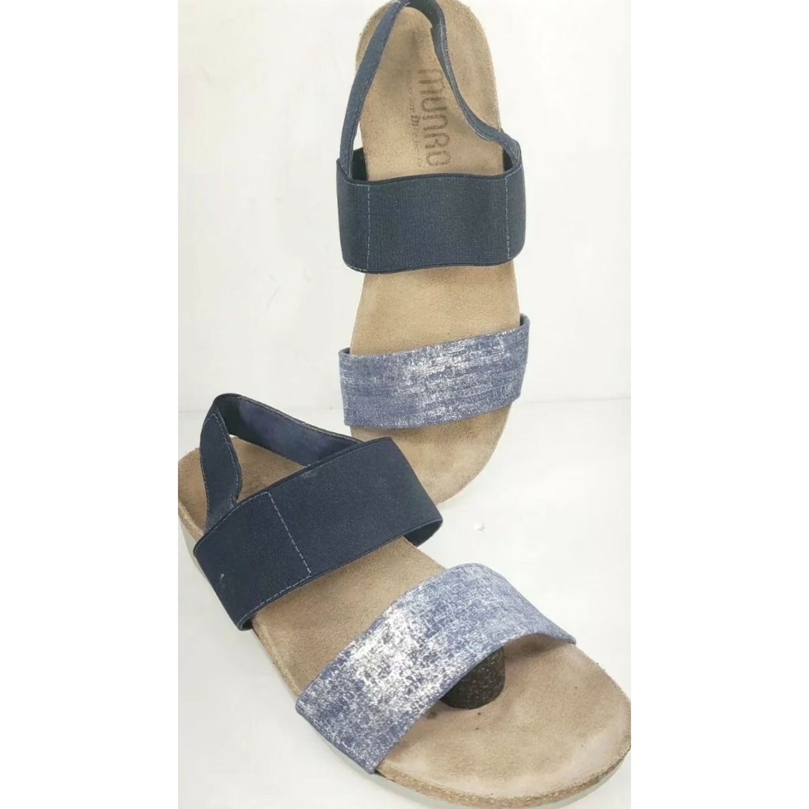 Vintage Munro Pisces Slingback Sandal Women's 6M Navy Blue Metallic Size US 6 / IT 36 - 2 Thumbnail