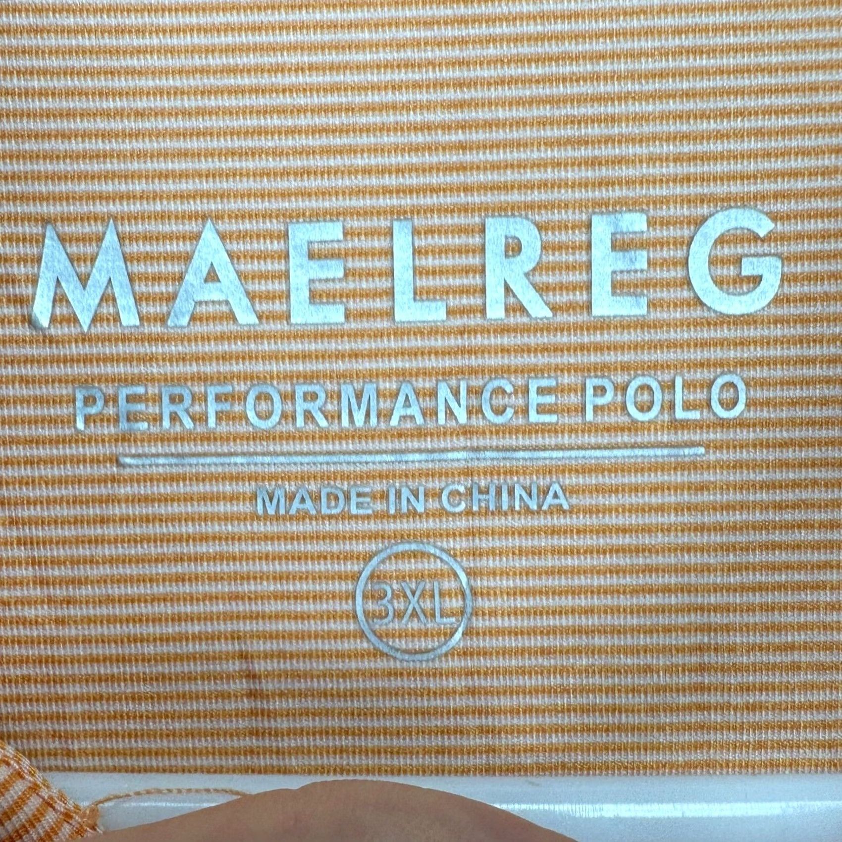 Vintage Maelreg Performance Polo Shirt 3XL Mens Orange Striped Golf Rugby Athletic Short Sleeve Collared Polo Shirt Size US XXL / EU 58 / 5 - 5 Thumbnail