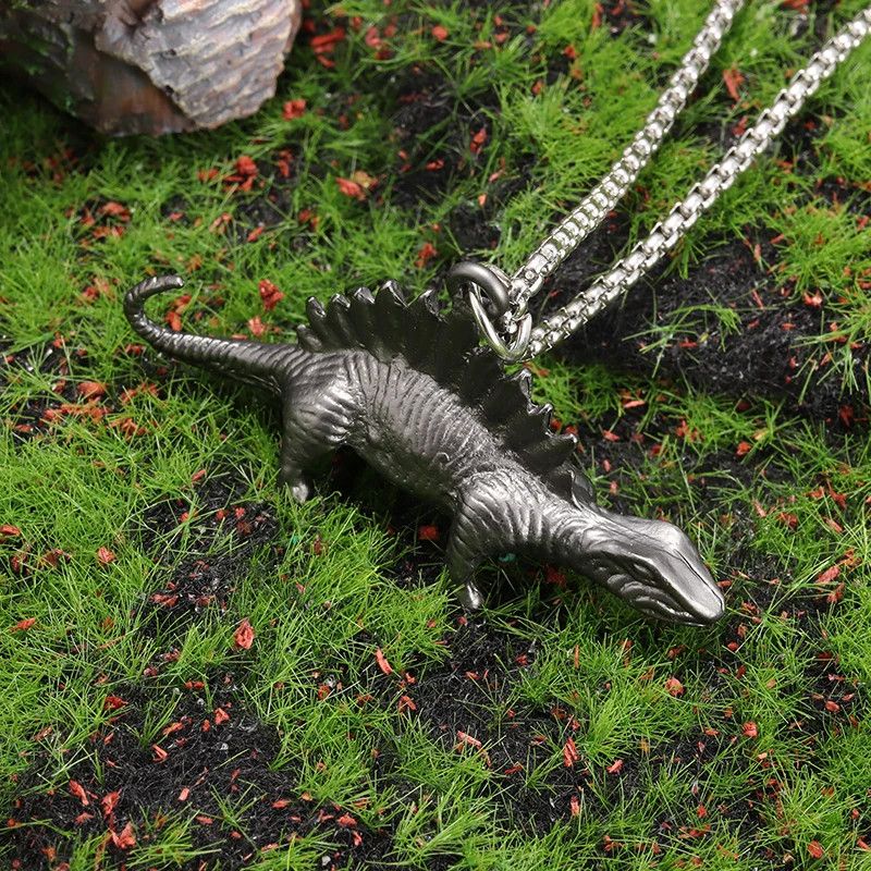 Jewelry Retro Dinosaur Pendant Necklace Size ONE SIZE - 2 Thumbnail