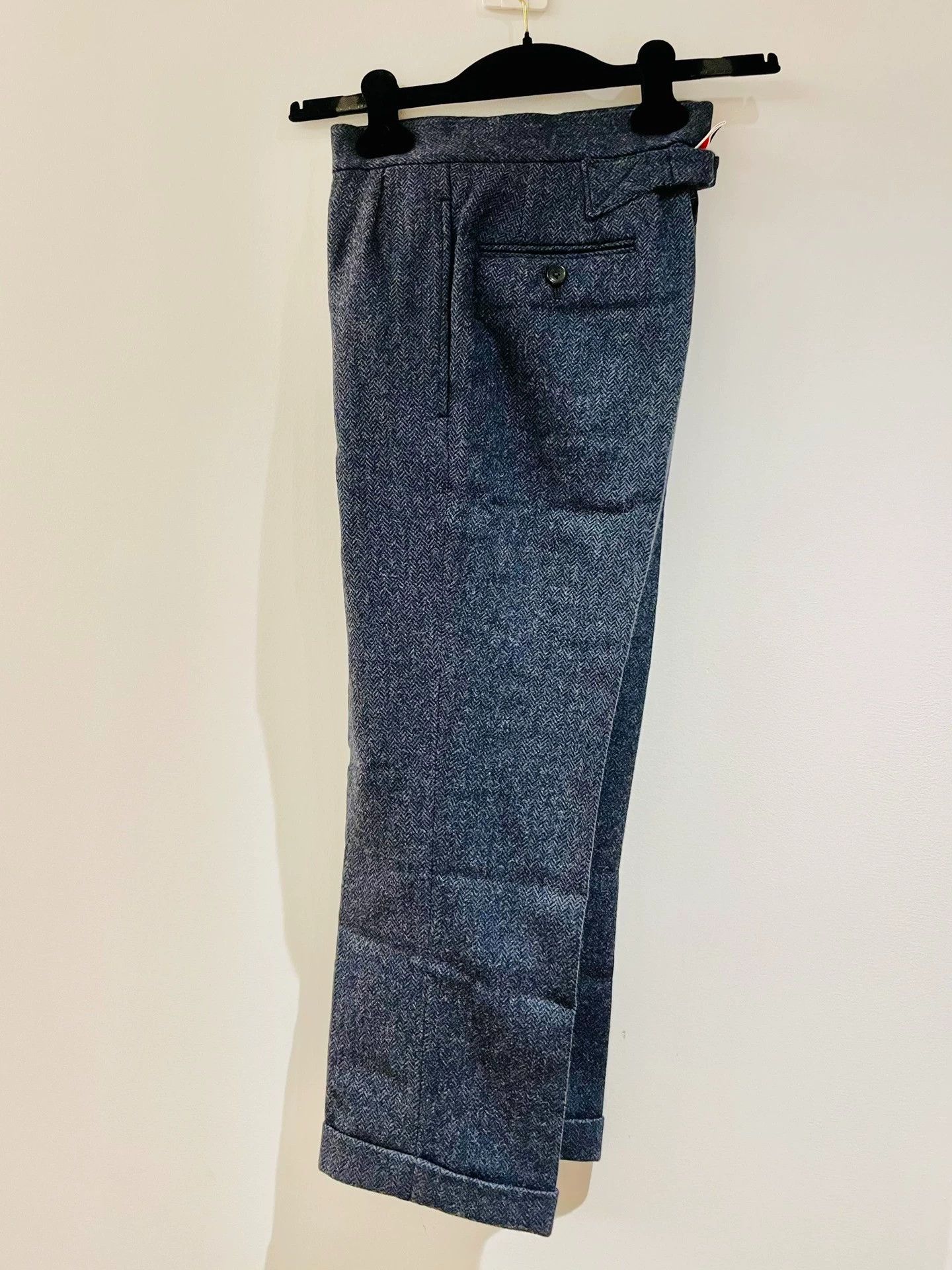 Thom Browne THOM BROWNE Slate Blue Wool 8/0 Slim Trousers Size US 27 - 6 Thumbnail