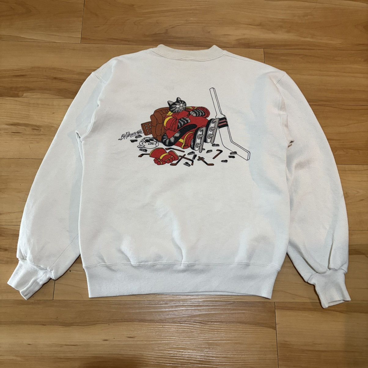 Vintage Vintage 80s crazy shirt hawaii hockey cat b kliban sweater Size US S / EU 44-46 / 1 - 2 Thumbnail