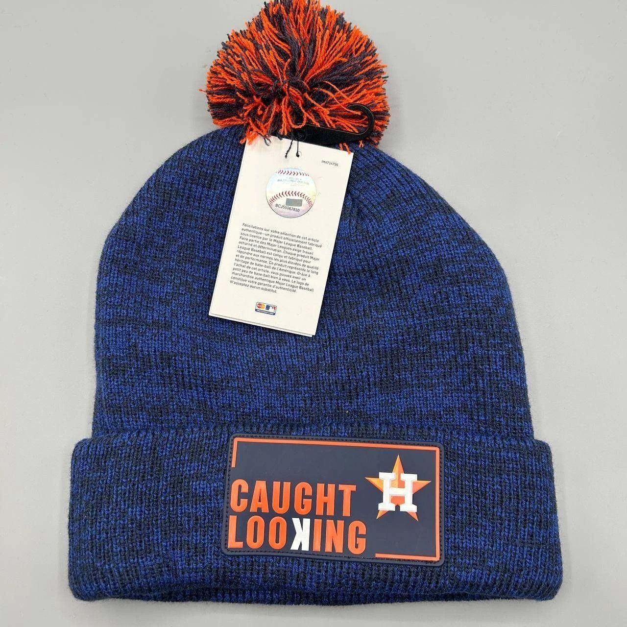 Nike Houston Astros x Nike Hat Men Cuffed Beanie Pom Pom Cap New Size ONE SIZE - 1 Thumbnail