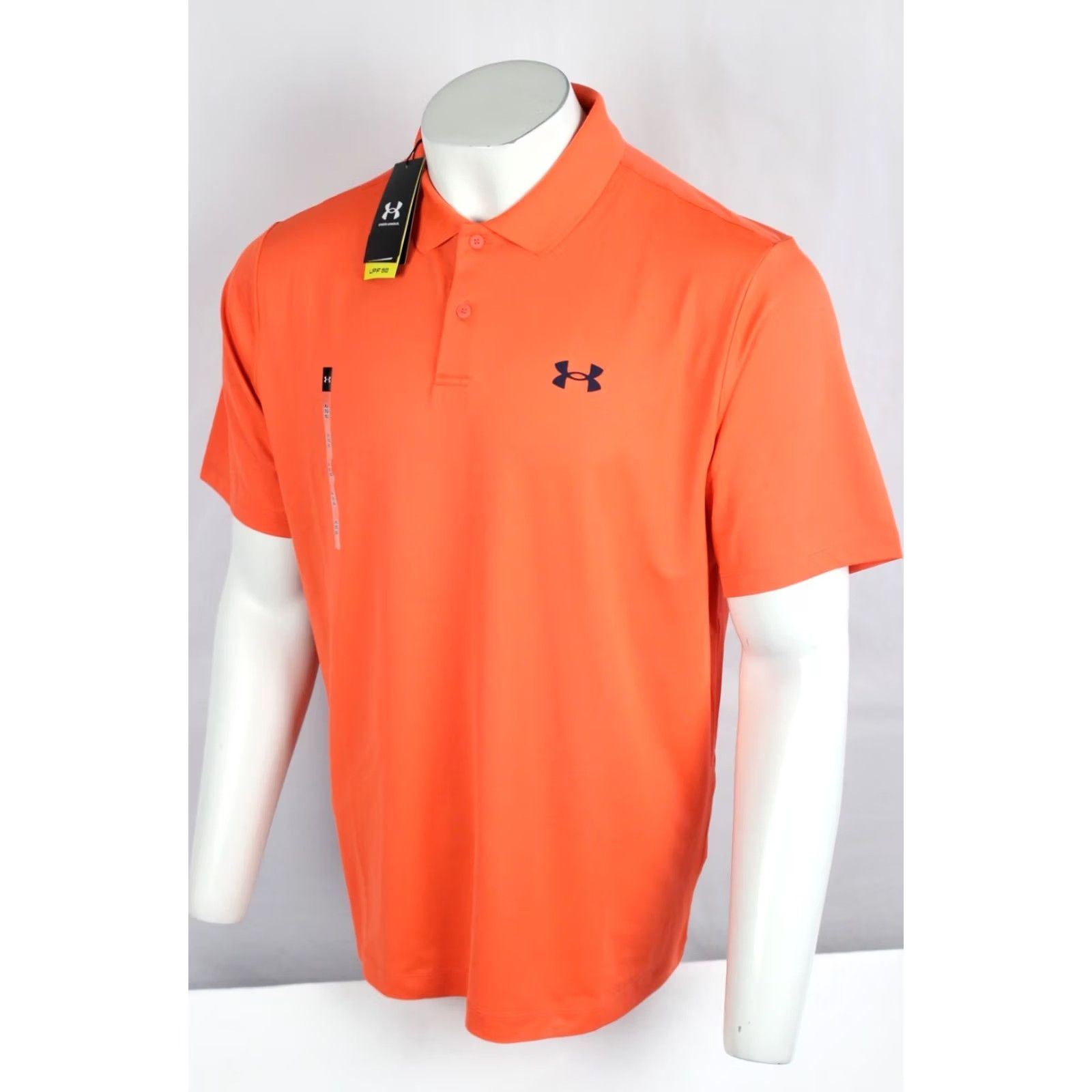 Under Armour Under Armour Polo Shirt XL Matchplay Short Sleeve Polo Men Fire Orange 1377374 847 Golf Shirt Size US XL / EU 56 / 4 - 5 Thumbnail