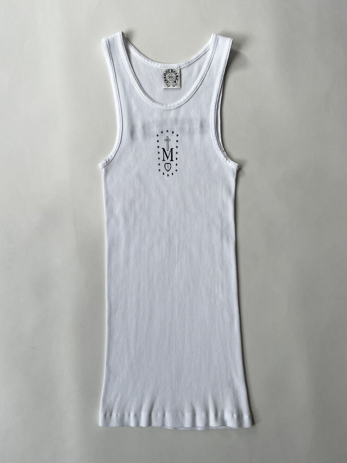 image of Chrome Hearts S/s 05 Robert Mapplethorpe Print Tank Top in White/Black, Women's (Size Small)