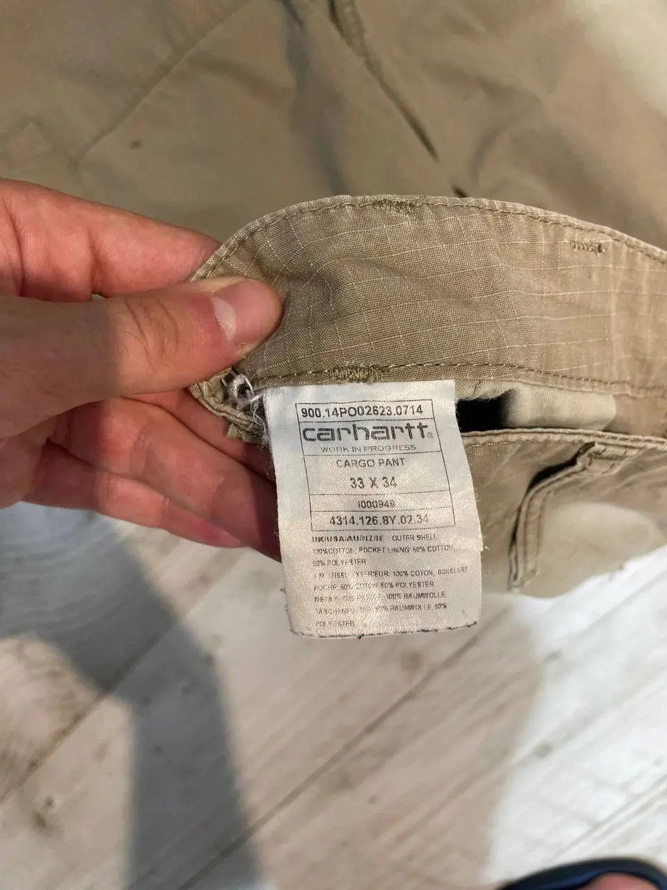 Carhartt Vintage Carhartt WIP Cargo Pants Work Distrissed USA Size US 33 - 15 Thumbnail