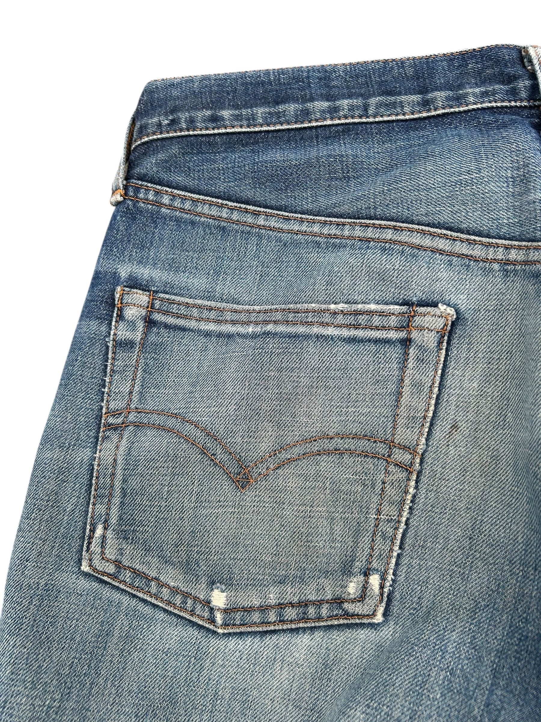 Japanese Brand × Kapital × Vintage THRASHED Vintage Levi's big E Reconstructed Repair Denim Size US 33 - 16 Thumbnail