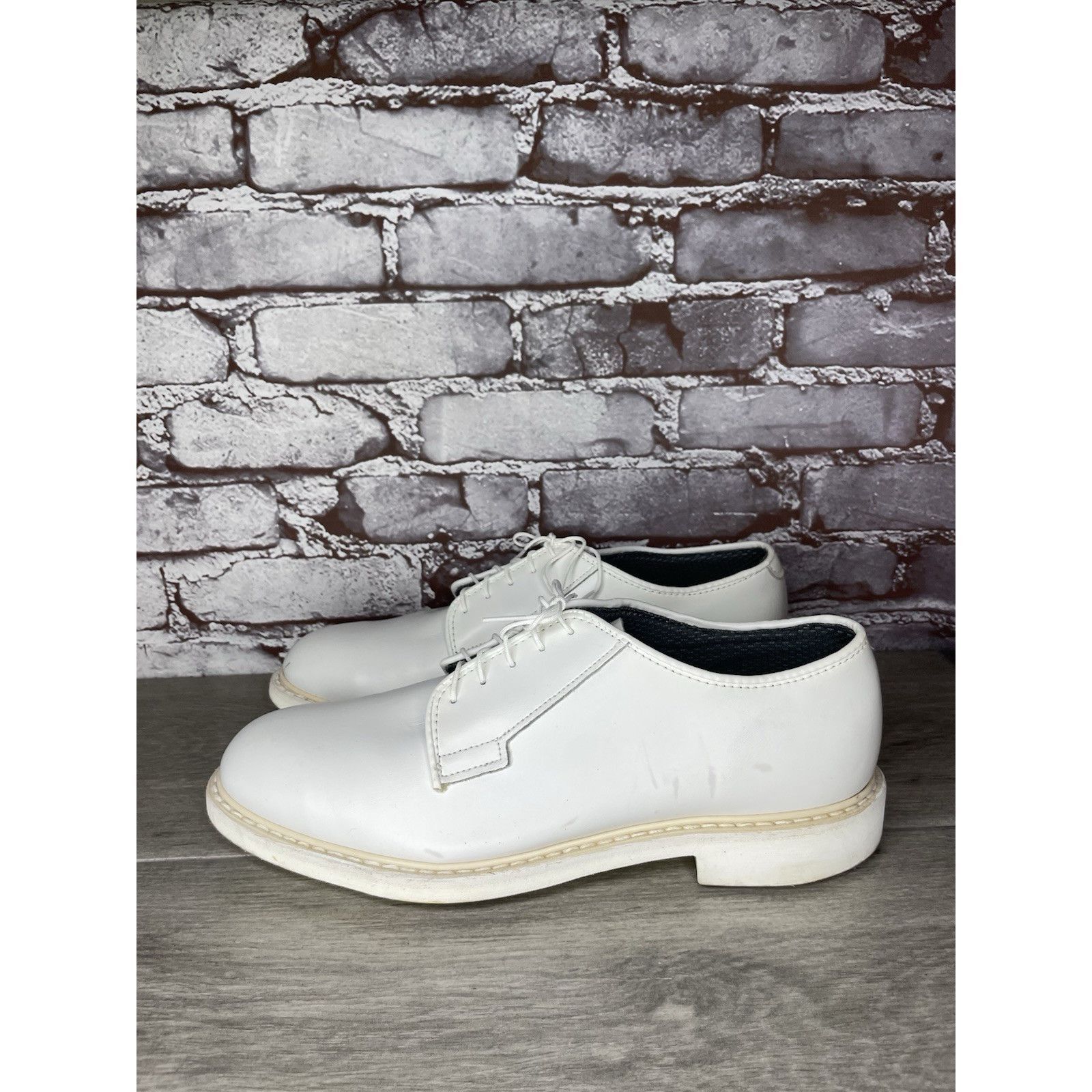 Altama Altama White Leather Oxford Dress Shoes Navy Military 629308 Size US 10 / EU 43 - 3 Thumbnail