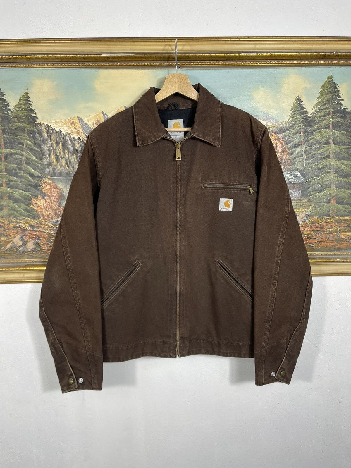 Carhartt Carhartt Retro 00s Denim Jacket Distressed Workwear Skate Size US S / EU 44-46 / 1 - 1 Thumbnail