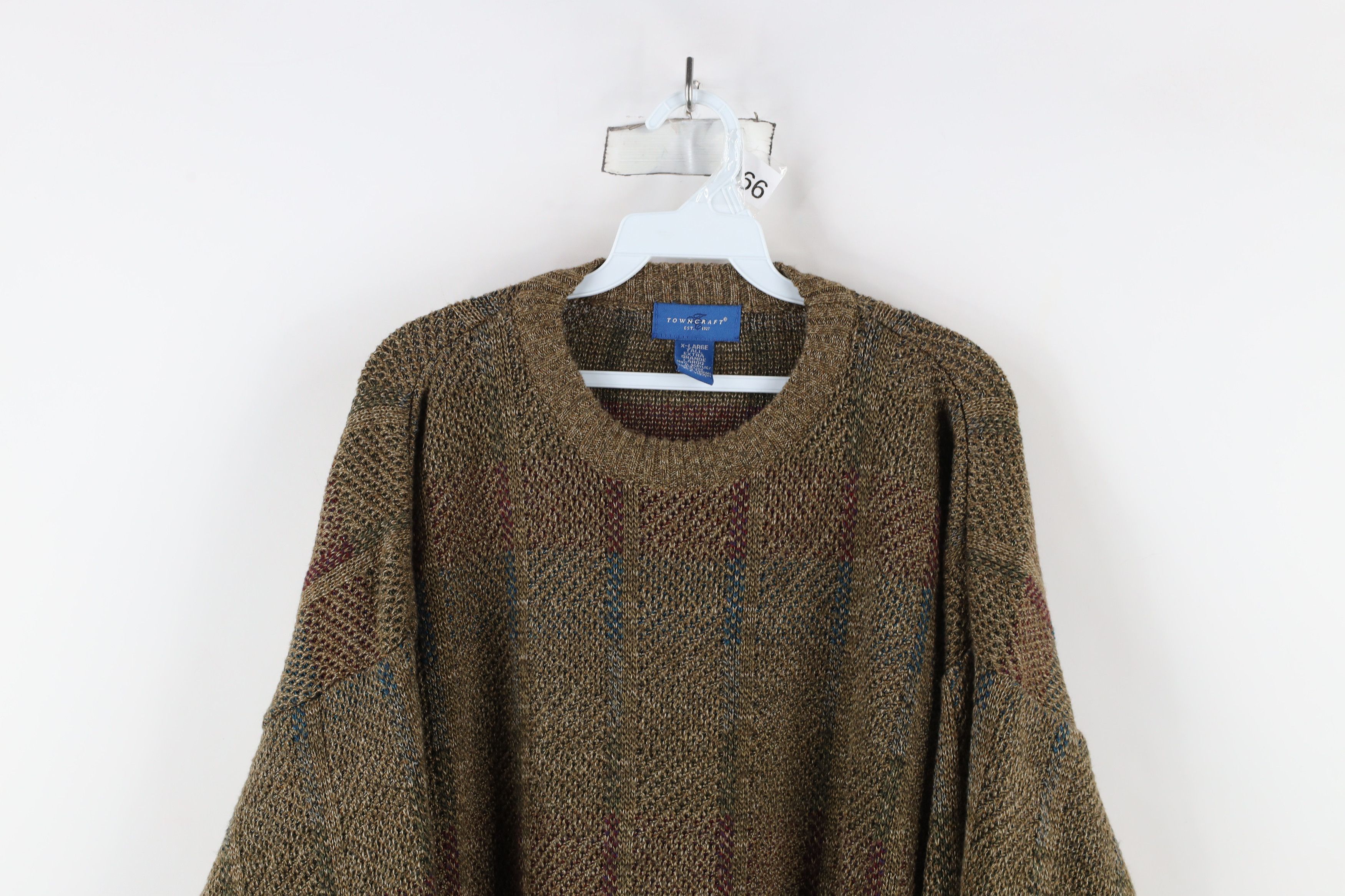 Vintage Vintage 90s Streetwear Earth Tone Knit Dad Grandpa Sweater Size US XL / EU 56 / 4 - 2 Thumbnail