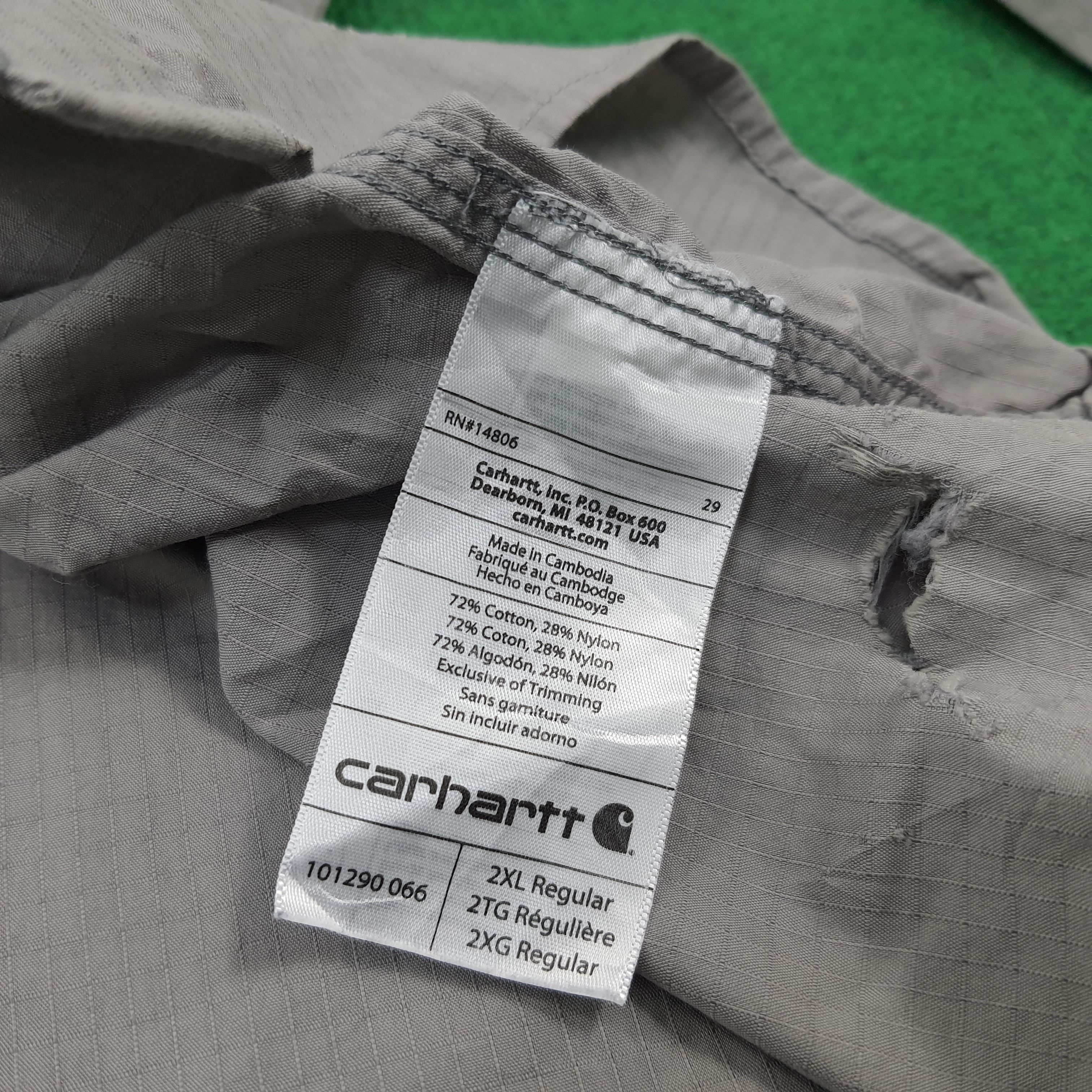 Carhartt × Vintage Vintage Carhartt Force Button Long Sleeve Shirt Size US XXL / EU 58 / 5 - 7 Thumbnail