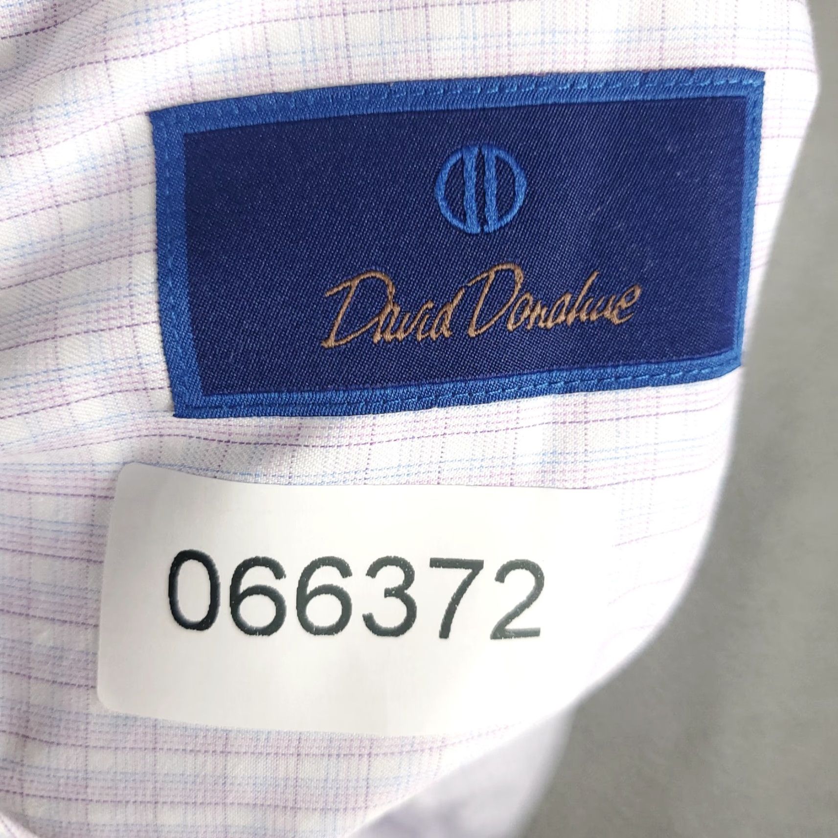 David Donahue David Donahue Shirt Mens 16 Purple Plaid Dress Long Sleeve Button Up Size 42R - 8 Thumbnail