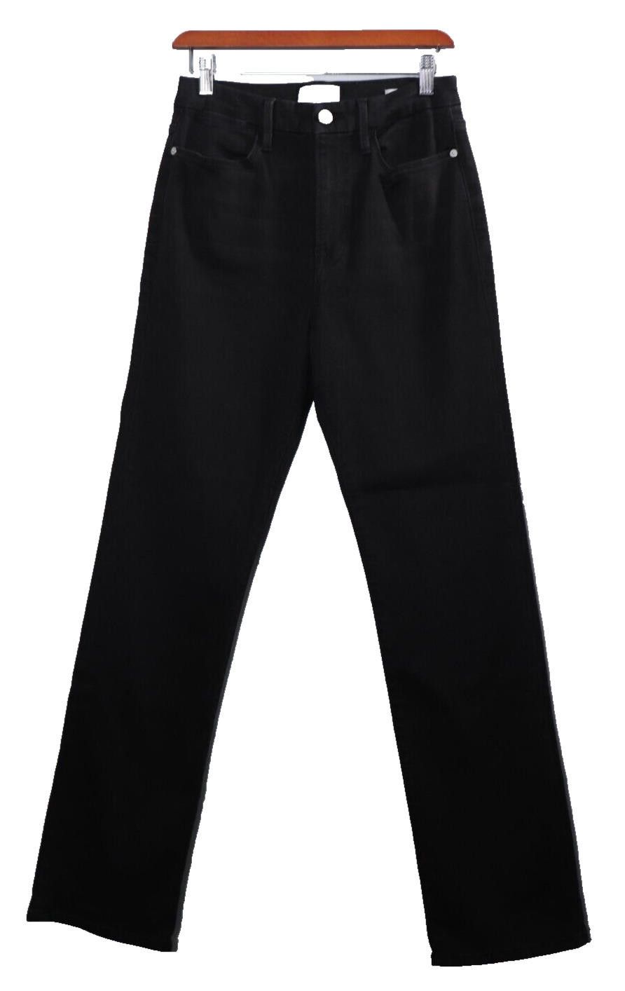 Frame Frame Women US29 Blackfinn Le Super High Straight Leg Jeans Size 29" - 5 Thumbnail
