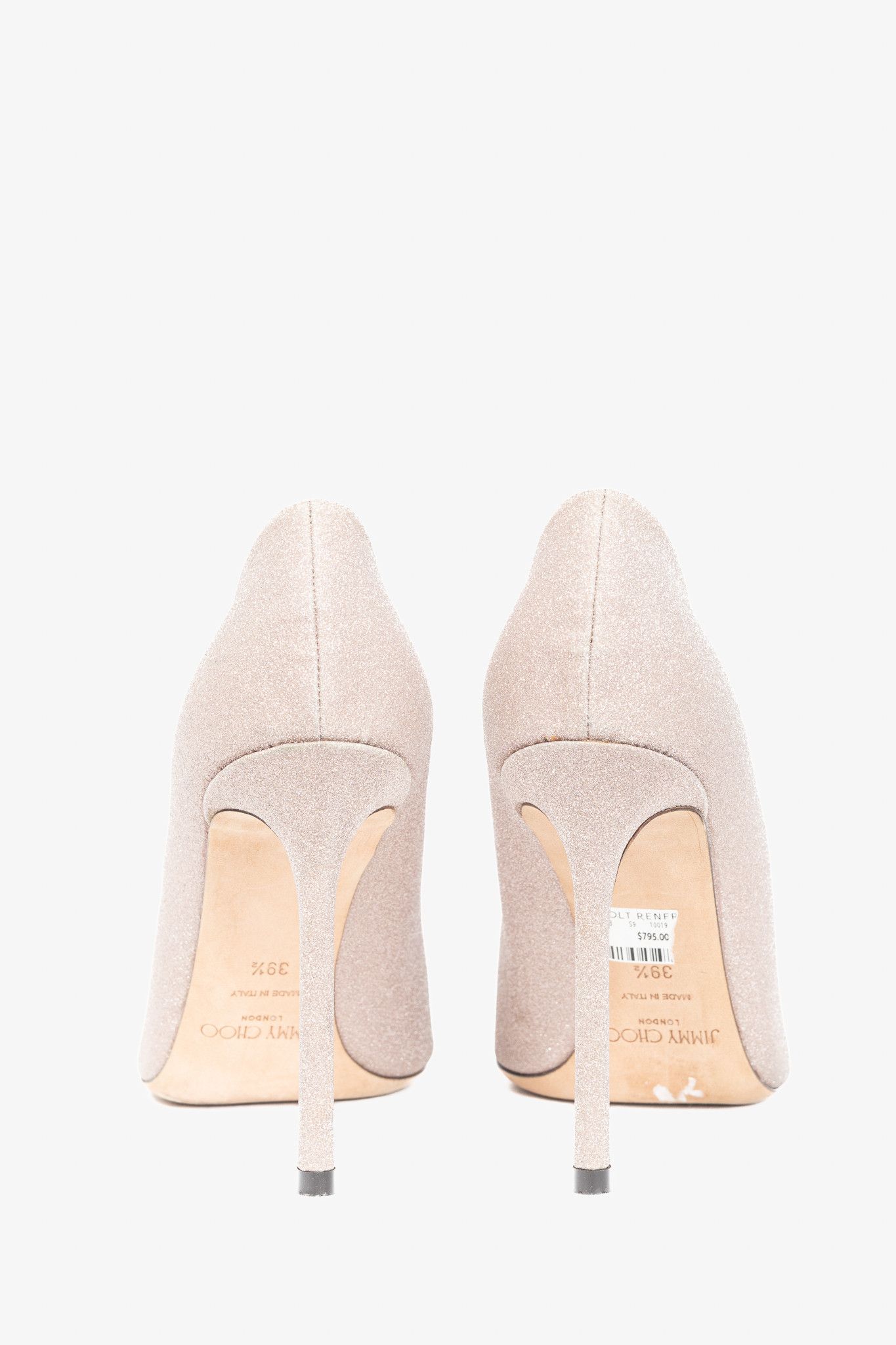 Jimmy Choo Jimmy Choo Romy Ballet Pink Glitter Pointed-Toe Pumps Size US 9 / IT 39 - 3 Thumbnail