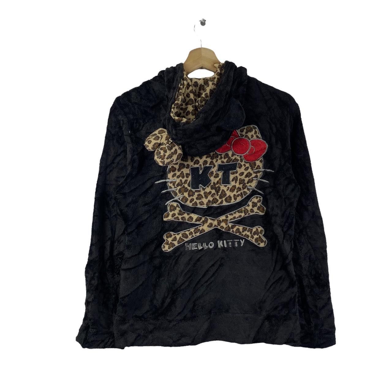 Vintage Vtg HELLO KITTY JAPAN Anime Cartoon Skull Fleece Hoodie Size L / US 10 / IT 46 - 1 Thumbnail