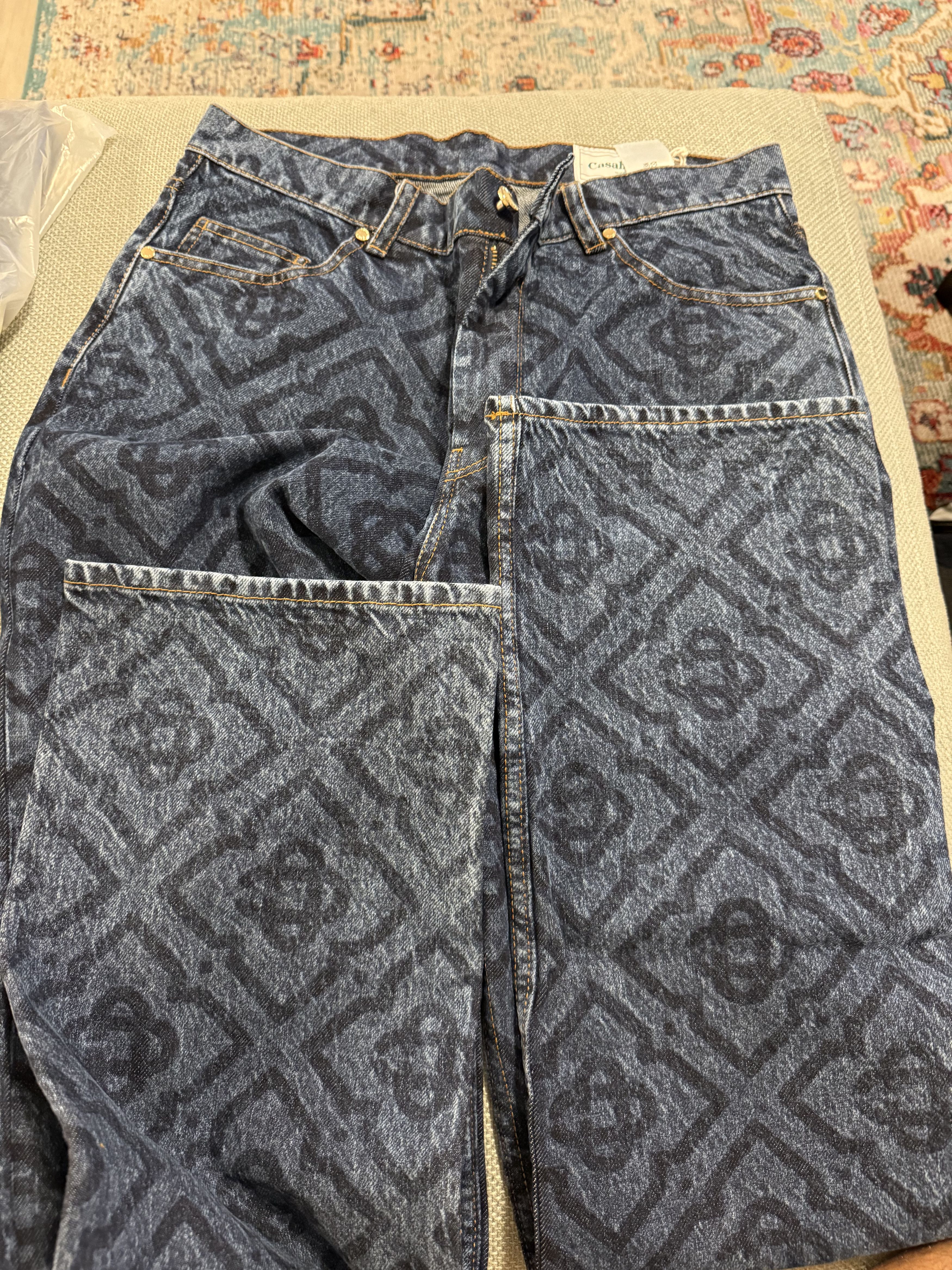 Casablanca *MSG TO OFFER* Casablanca Denim Jeans - Laser Monogram Size US 32 / EU 48 - 4 Thumbnail