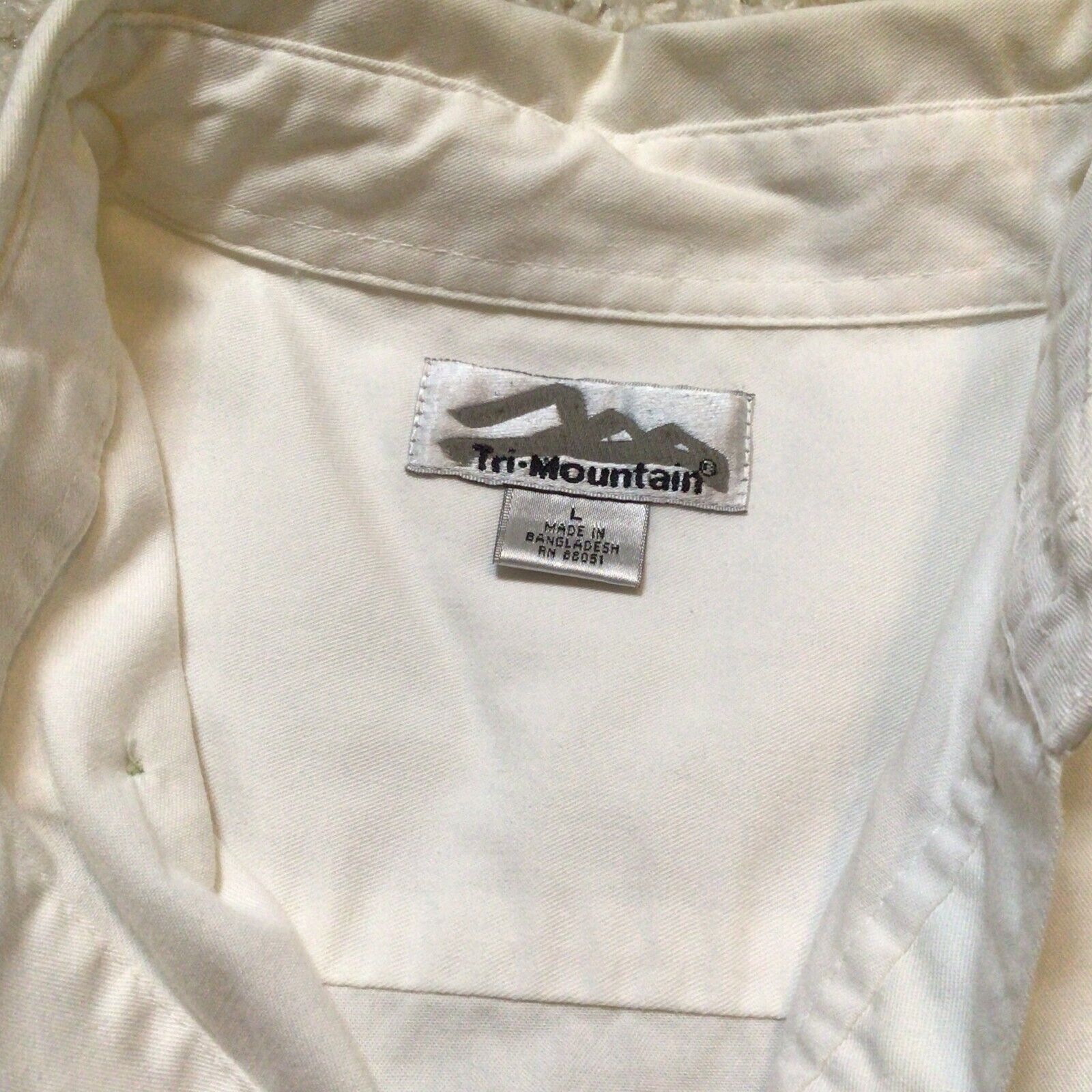 The Unbranded Brand Chevron Western California White Oil Gas Collar Polo Shirt L Size US L / EU 52-54 / 3 - 5 Thumbnail